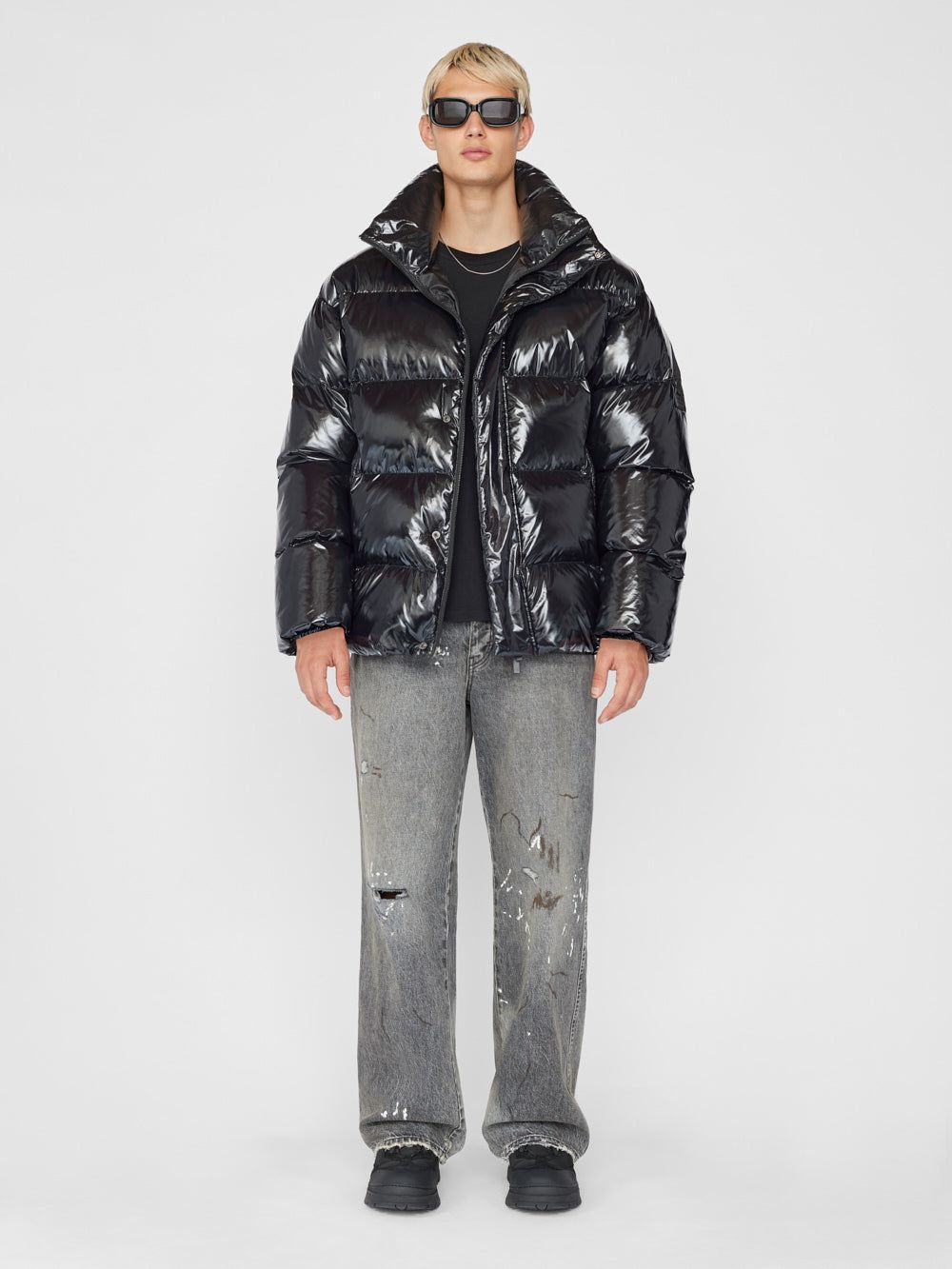 Cire Nylon Puffer -- Noir sold by Frame Denim