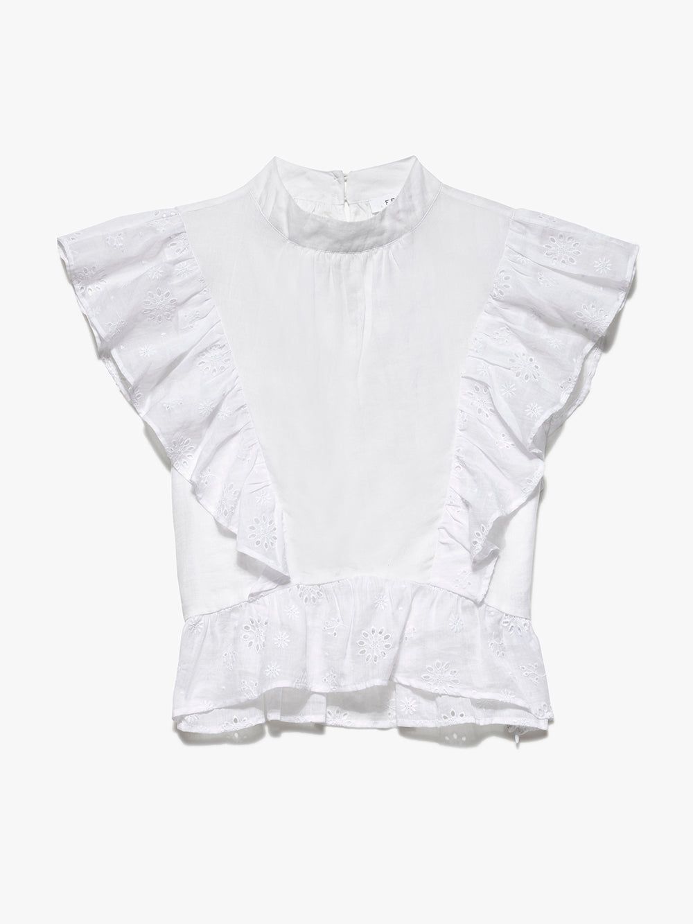 Eyelet Peplum Top -- Blanc sold by Frame Denim