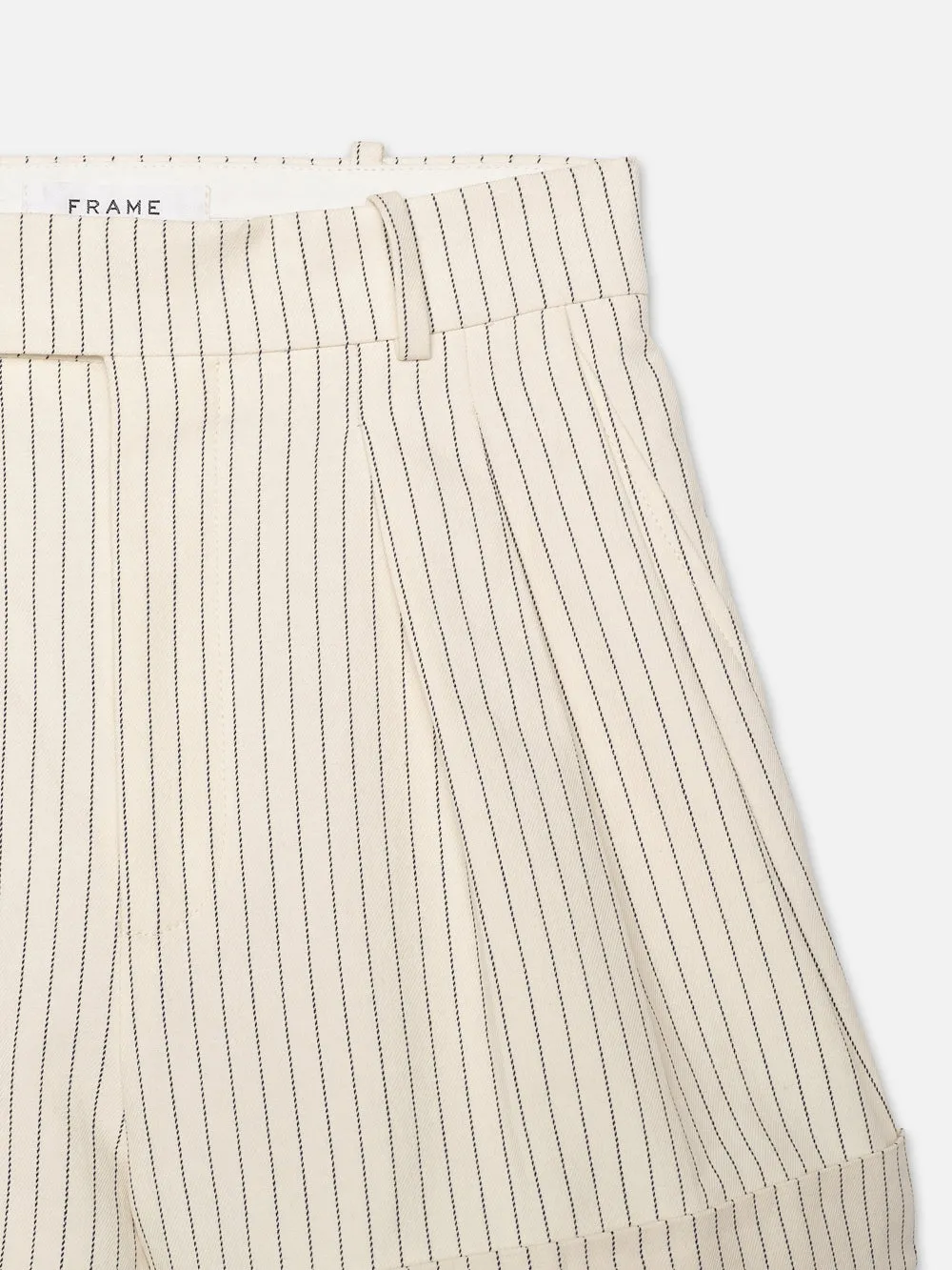 Pleated Wide Cuff Short -- Cream Multi sold by Frame Denim product image thumbnail 3