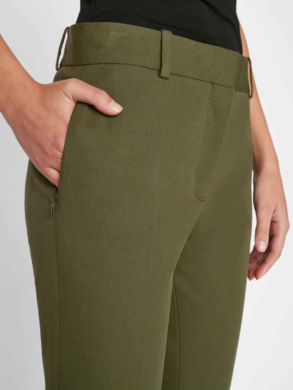 Le Crop Mini Boot Trouser -- Fatigue sold by Frame Denim product image thumbnail 3