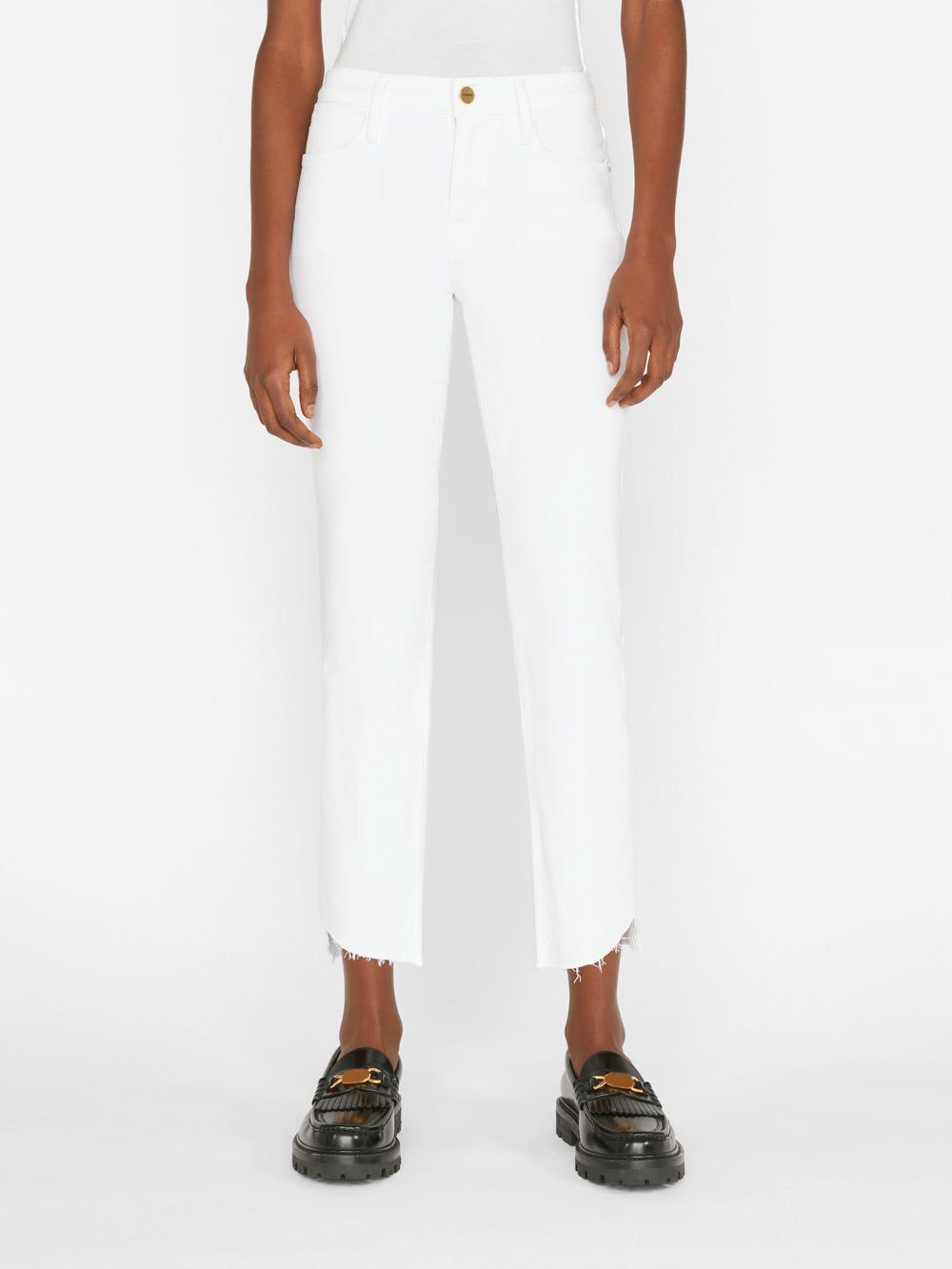 Le High Straight Cascade Hem -- Blanc sold by Frame Denim product image thumbnail 2