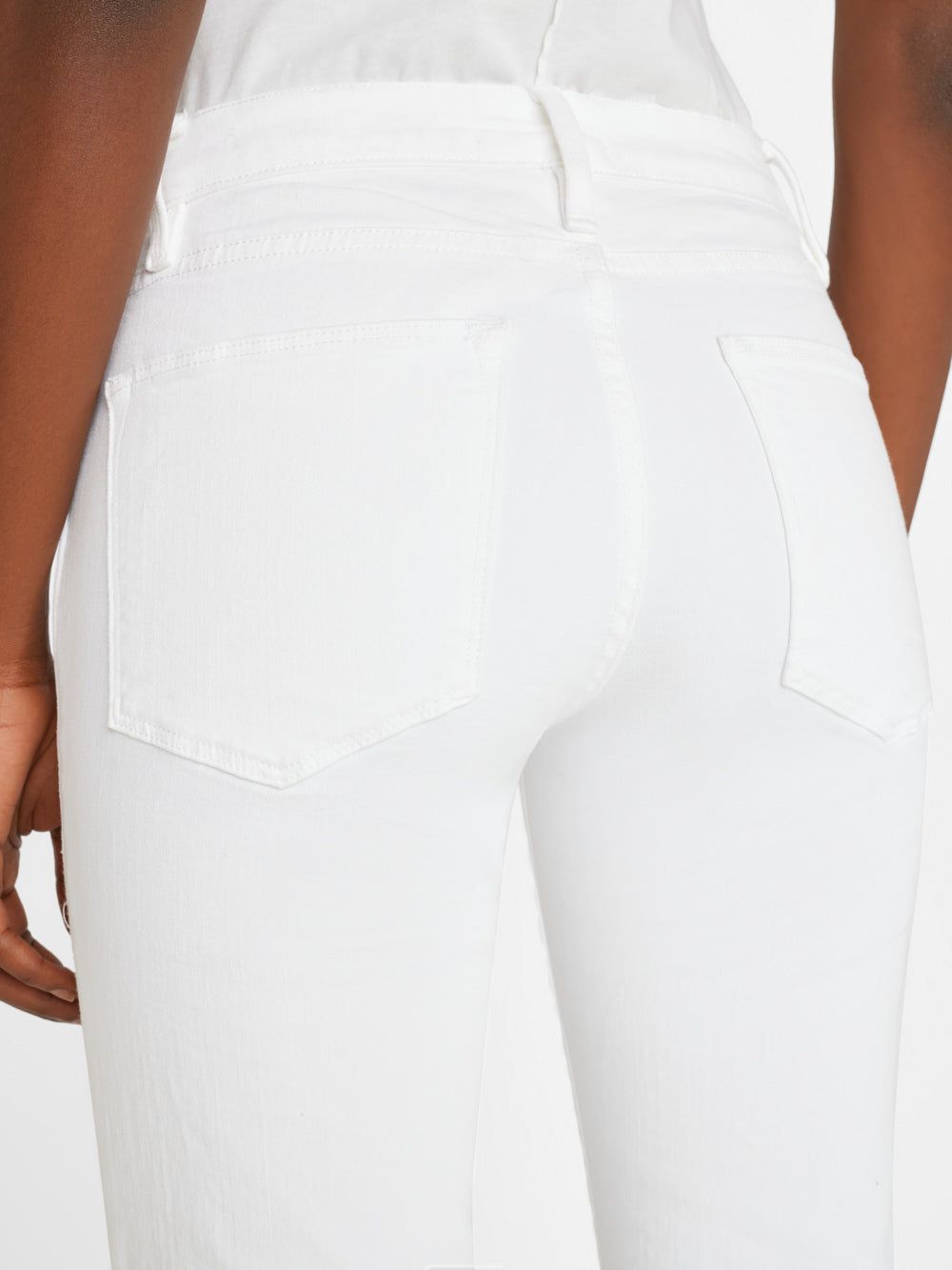 Le High Straight Cascade Hem -- Blanc sold by Frame Denim product image thumbnail 4