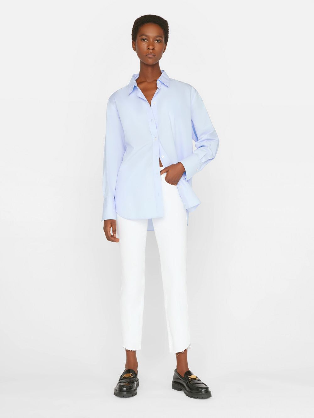 Le High Straight Cascade Hem -- Blanc sold by Frame Denim product image thumbnail 3