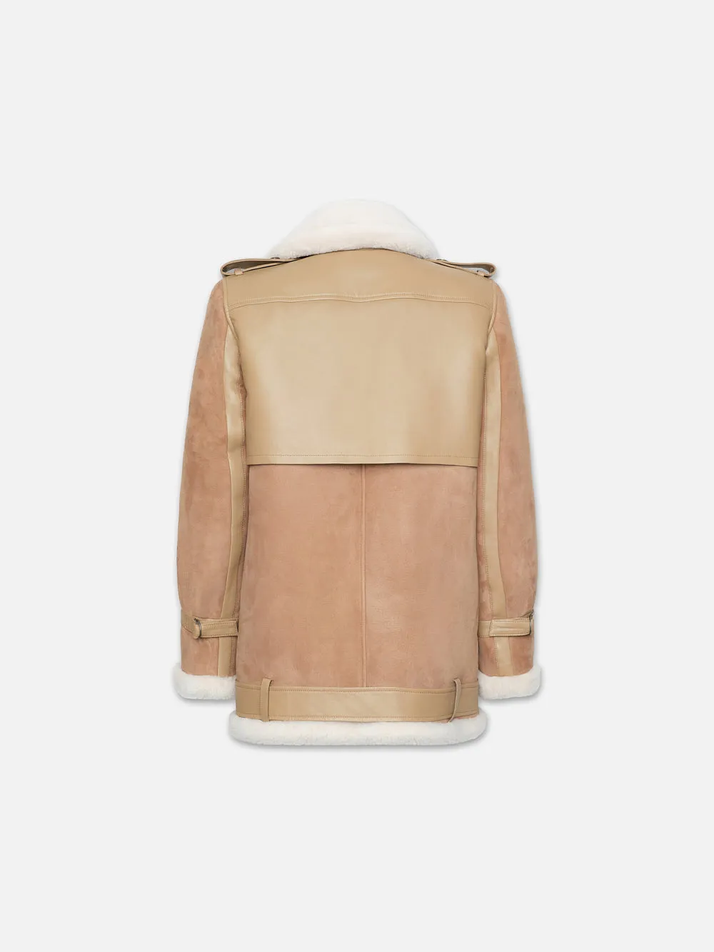 Short Shearling Trench -- Mocha sold by Frame Denim product image thumbnail 5