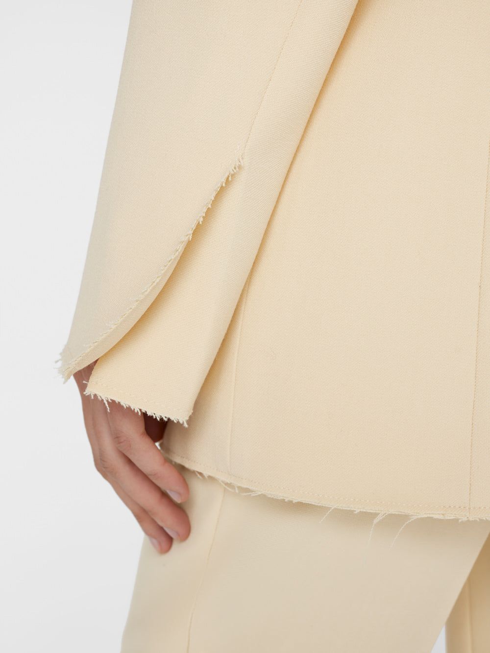 Oversized Raw Edge Blazer -- Butter sold by Frame Denim product image thumbnail 4