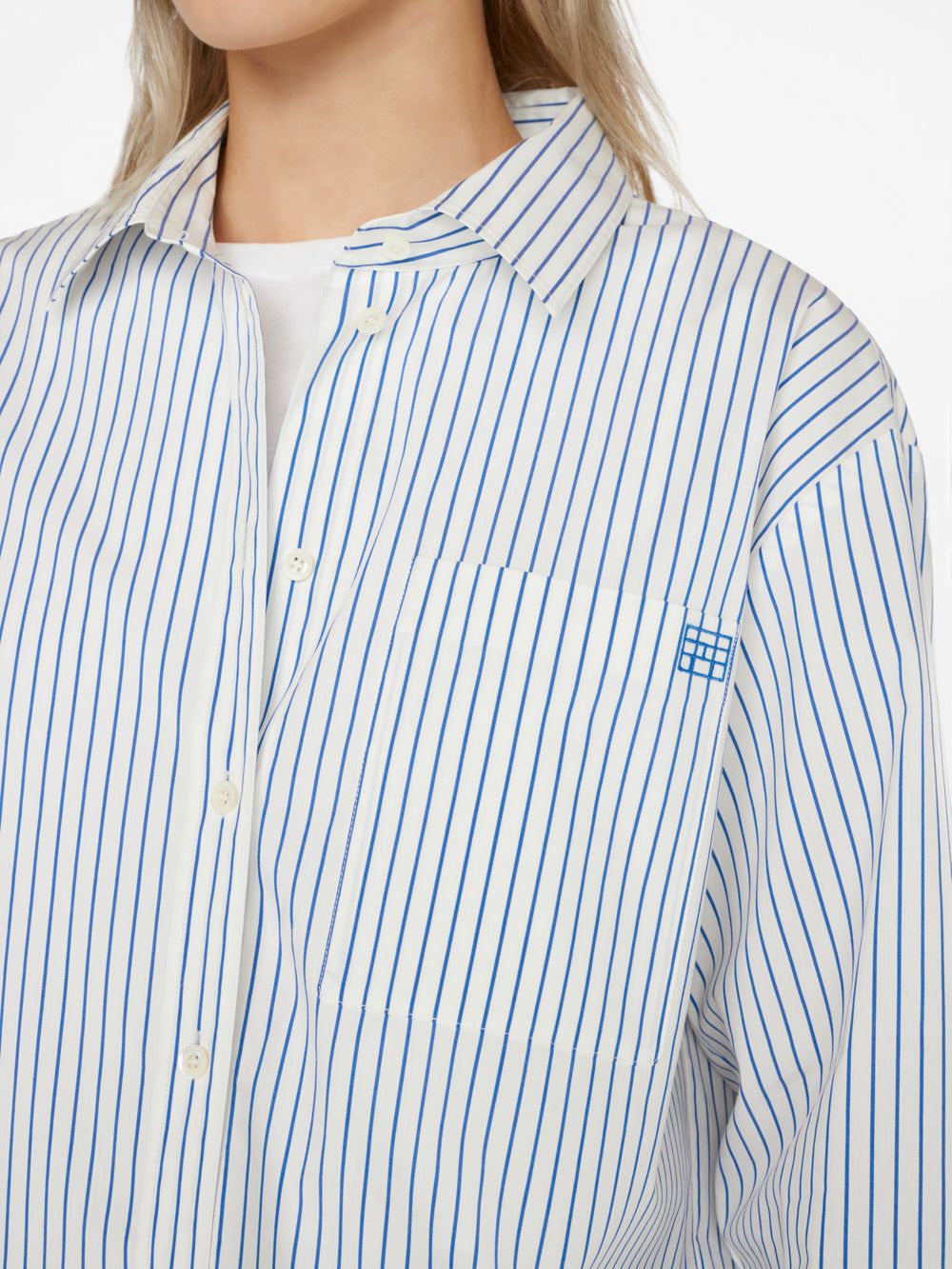 The Oversized Shirt -- Cobalt Multi sold by Frame Denim product image thumbnail 4