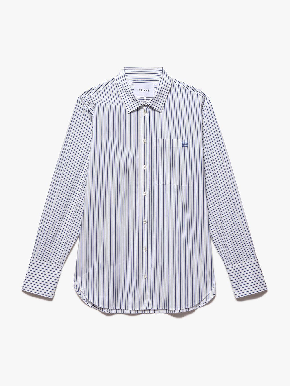 The Oversized Shirt -- Cobalt Multi sold by Frame Denim