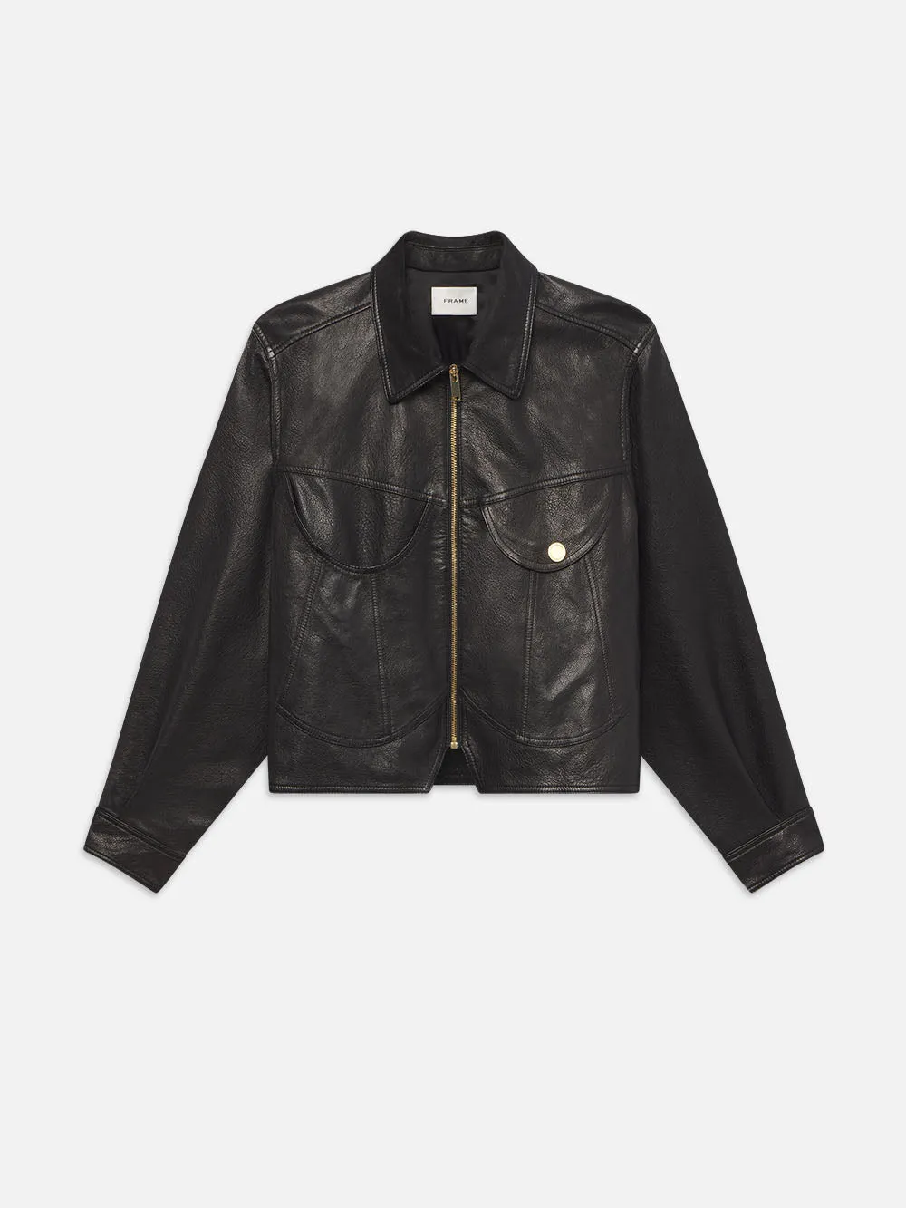 Leather Heart Jacket -- Black sold by Frame Denim