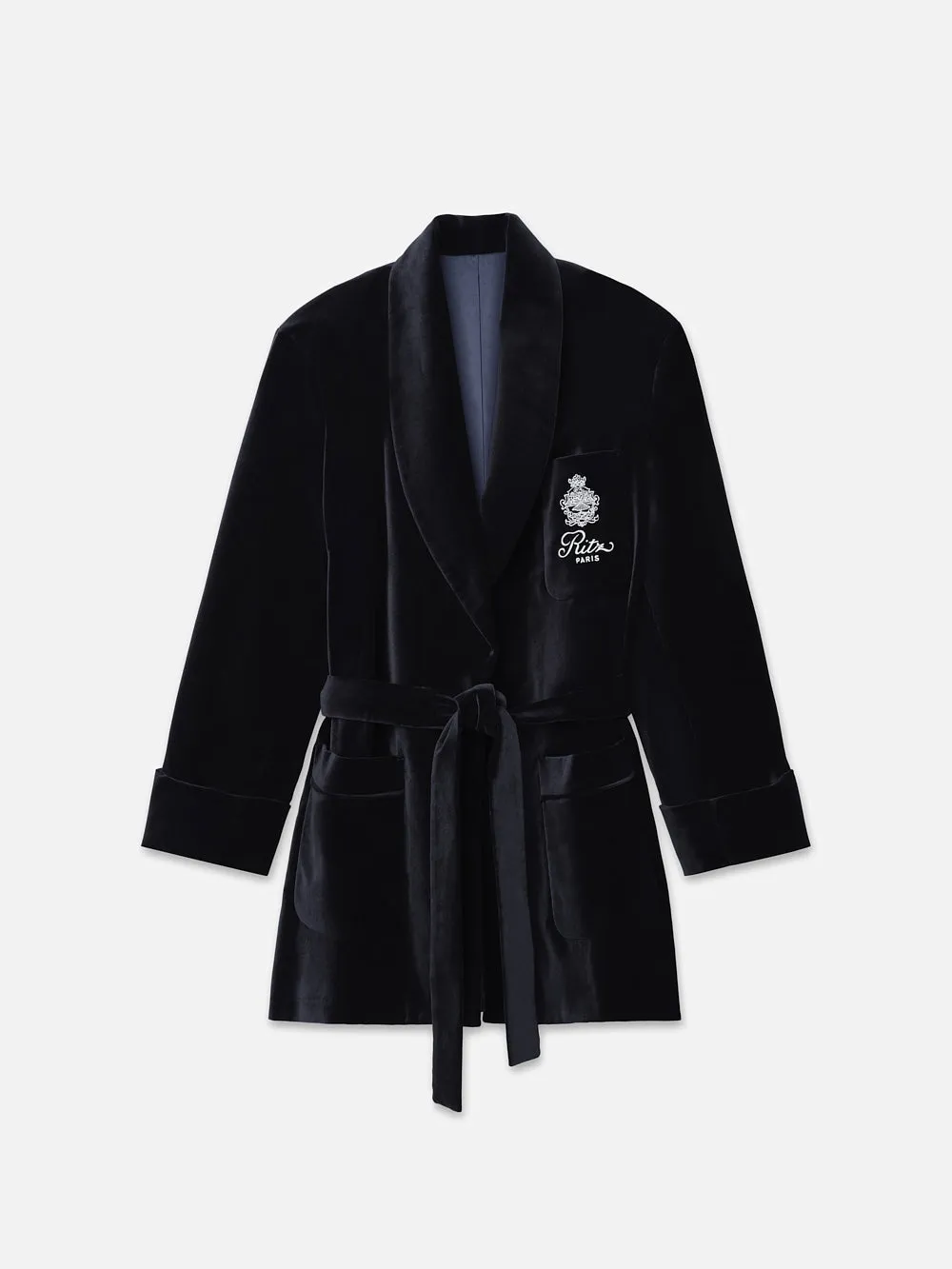 Ritz Women's Velvet Robe -- Navy sold by Frame Denim