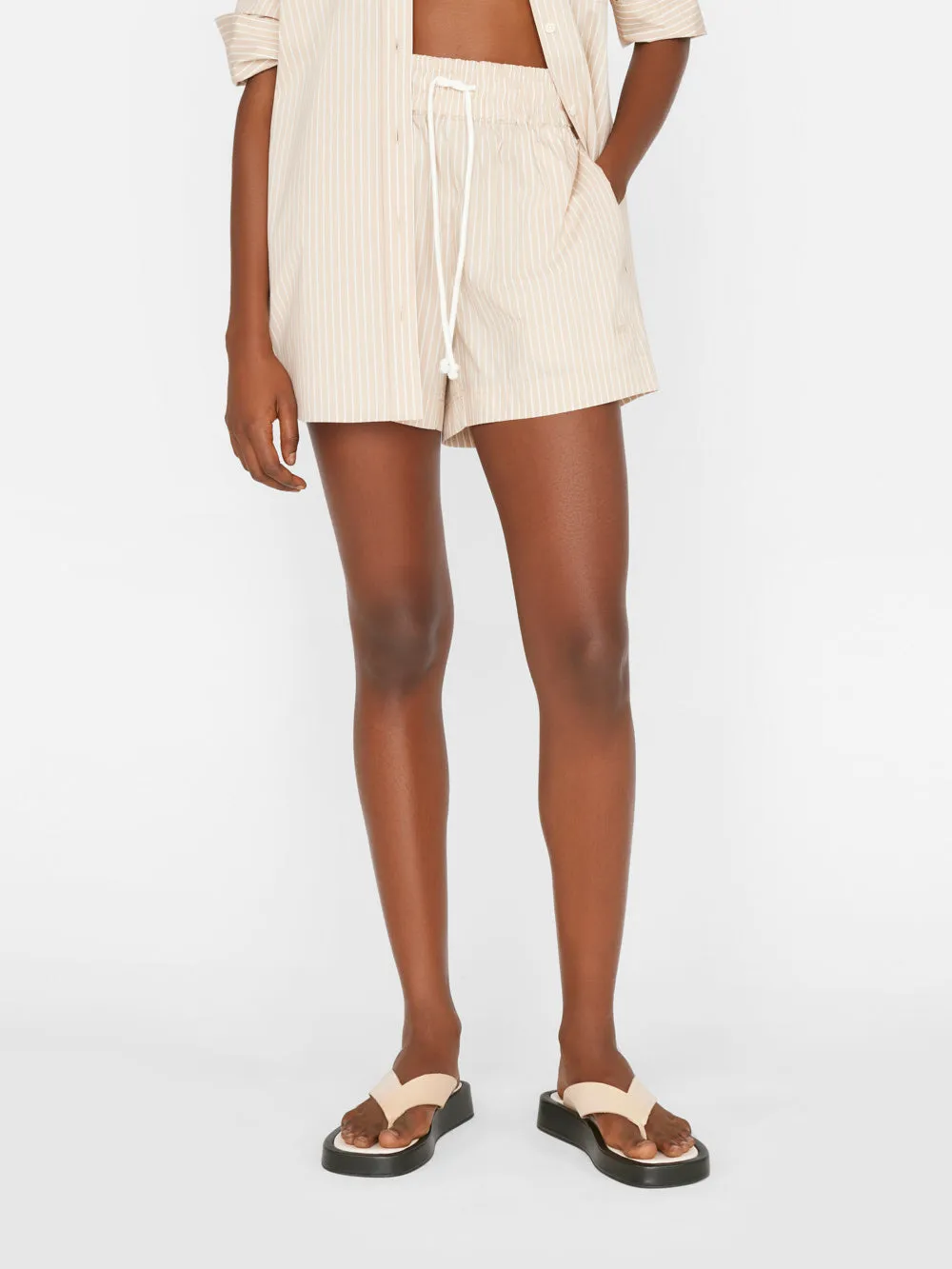 Drawstring Lounge Short -- Sand Multi sold by Frame Denim product image thumbnail 2