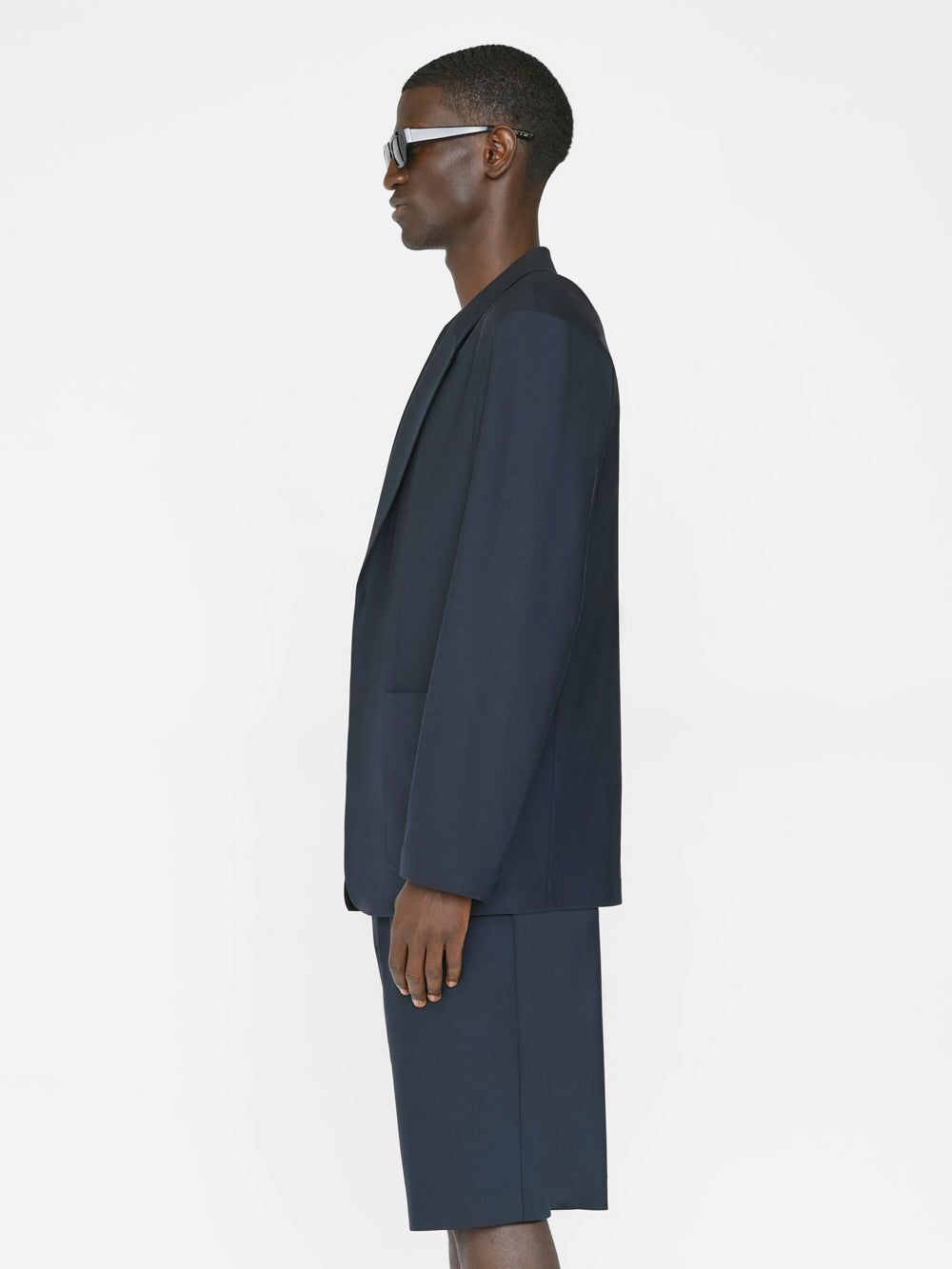 Unstructured Wool Blazer -- Dark Navy sold by Frame Denim product image thumbnail 7