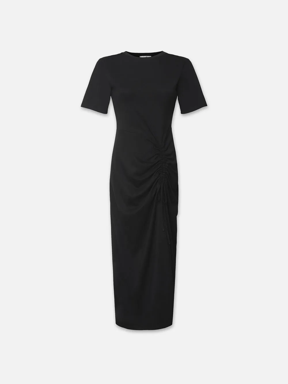 Ruched Front Tie Dress -- Black sold by Frame Denim