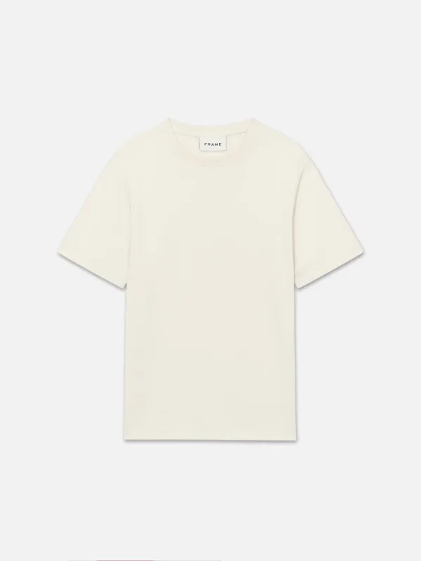 Duo Fold Tee -- White Sand made by Frame Denim
