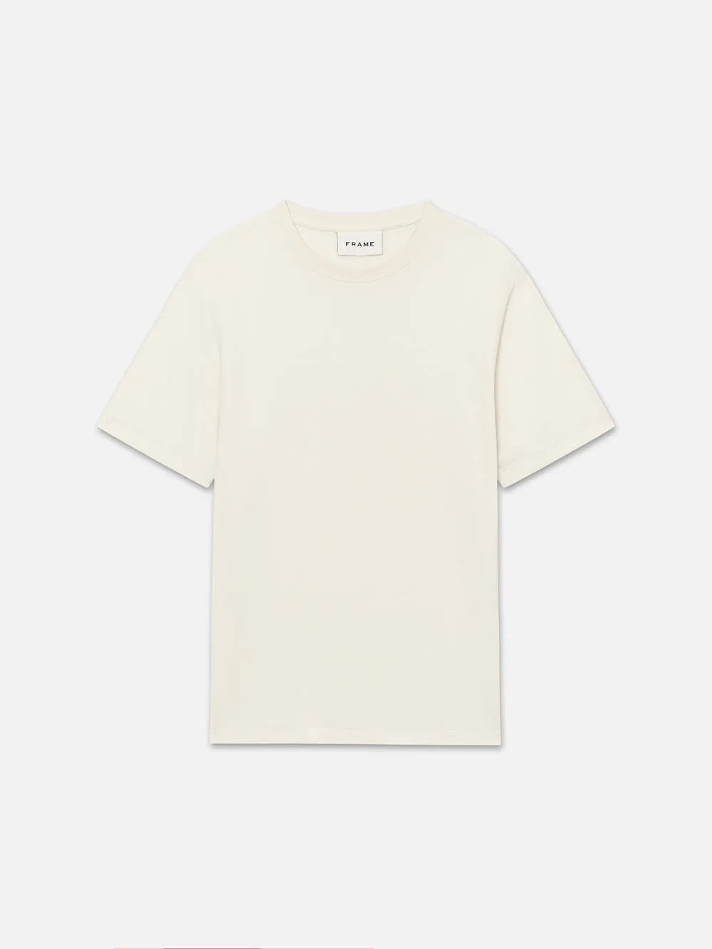 Duo Fold Tee -- White Sand sold by Frame Denim