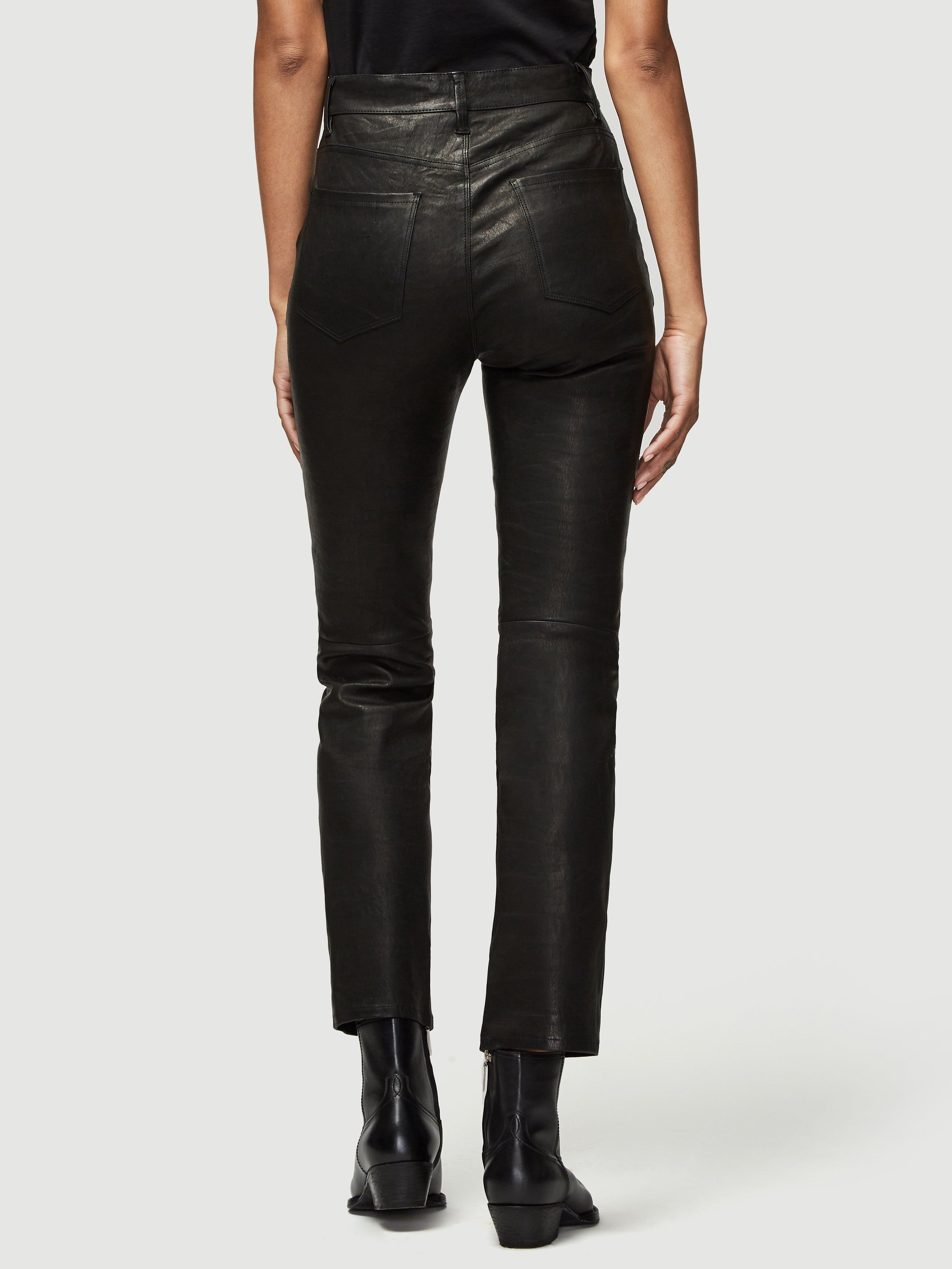 Le Sylvie Leather -- Noir sold by Frame Denim product image thumbnail 3