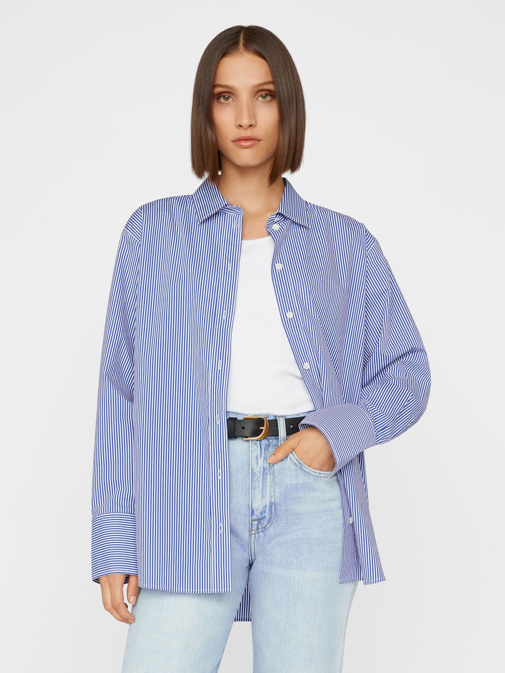 The Oversized Shirt -- Ultramarine Multi sold by Frame Denim product image thumbnail 8