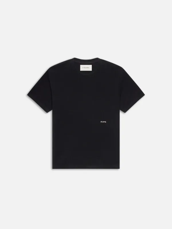 Jacquard Relaxed Tee -- Black sold by Frame Denim