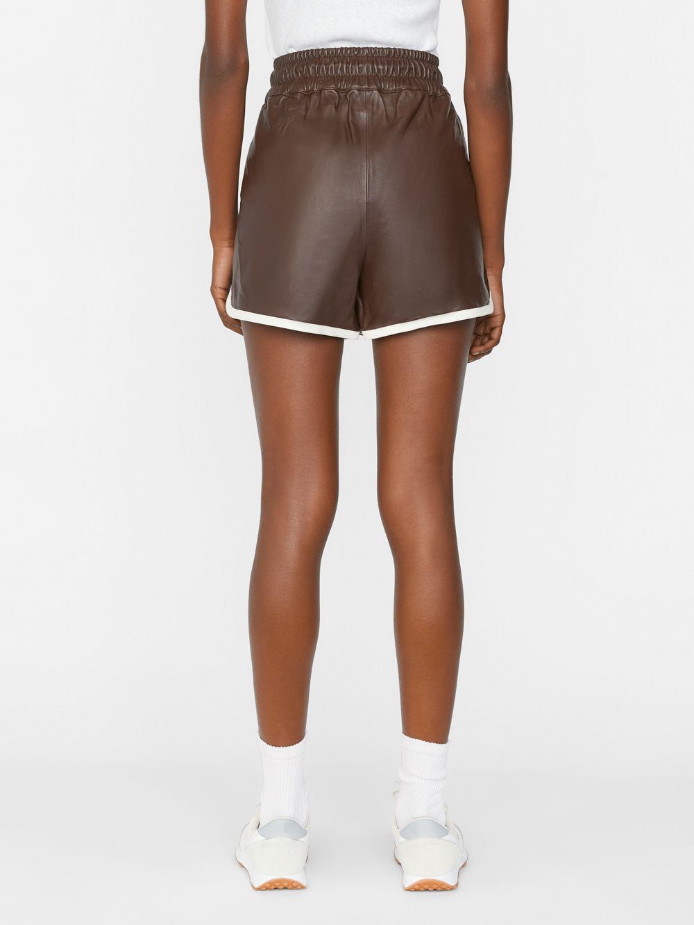 Leather Gym Short -- Brown sold by Frame Denim product image thumbnail 5