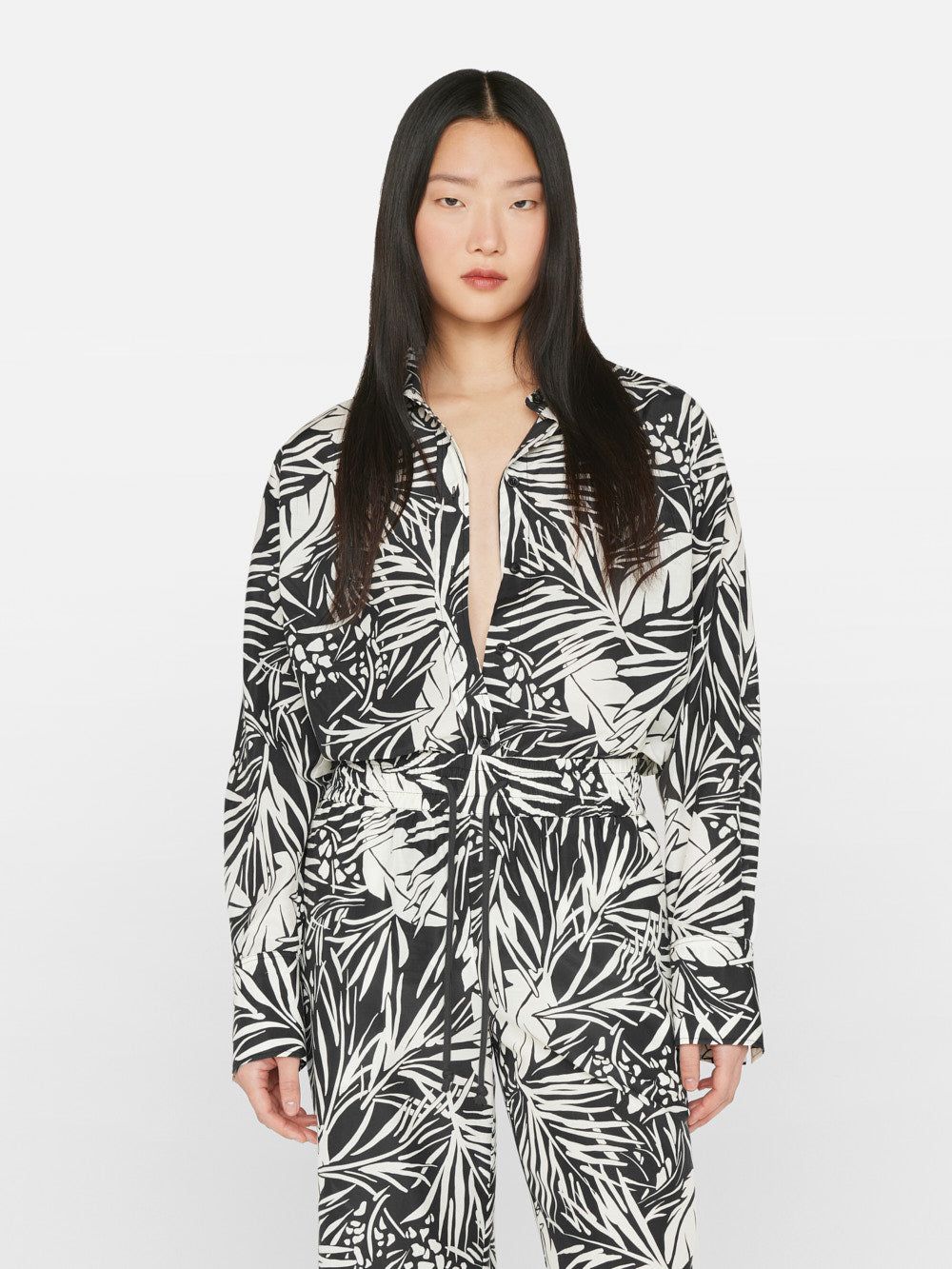 The Oversized Shirt -- Noir Multi sold by Frame Denim