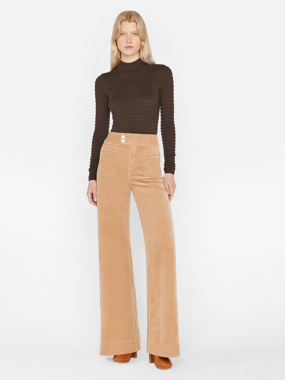 Le Hardy Wide Leg Corduroy -- Light Camel sold by Frame Denim product image thumbnail 3