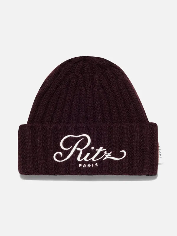 Ritz Cashmere Beanie -- Bordeaux made by Frame Denim