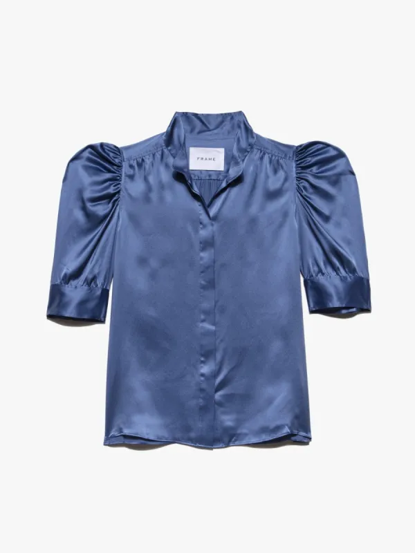 Gillian Top -- Slate Blue sold by Frame Denim