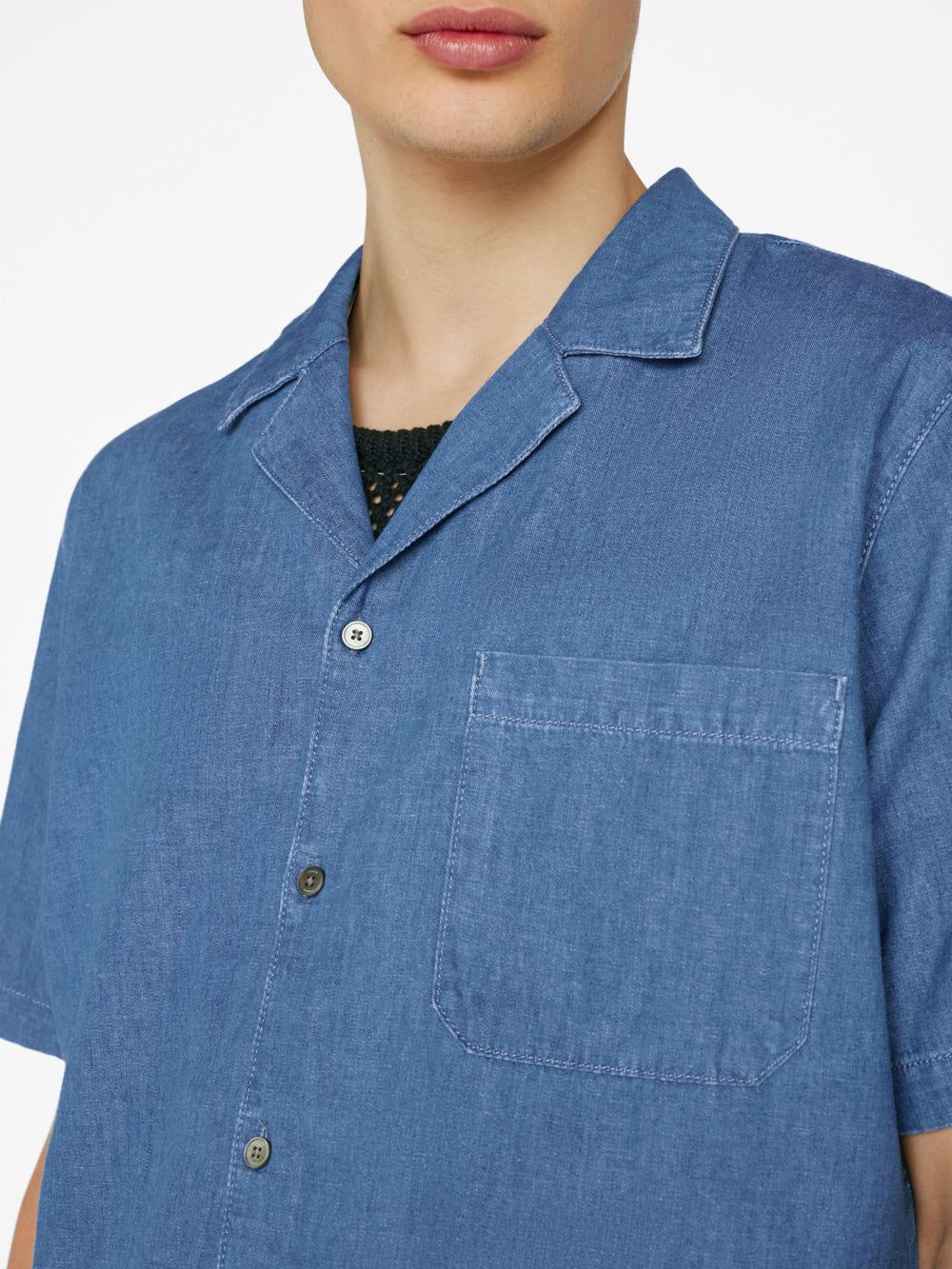 Chambray Camp Collar Shirt -- Salt Water sold by Frame Denim product image thumbnail 5