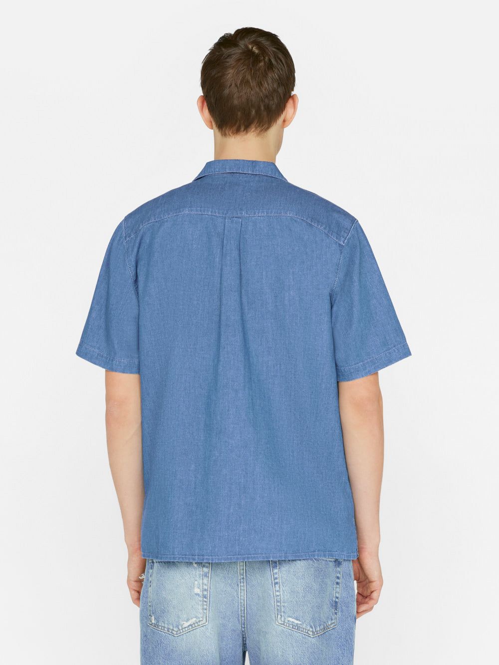 Chambray Camp Collar Shirt -- Salt Water sold by Frame Denim product image thumbnail 7