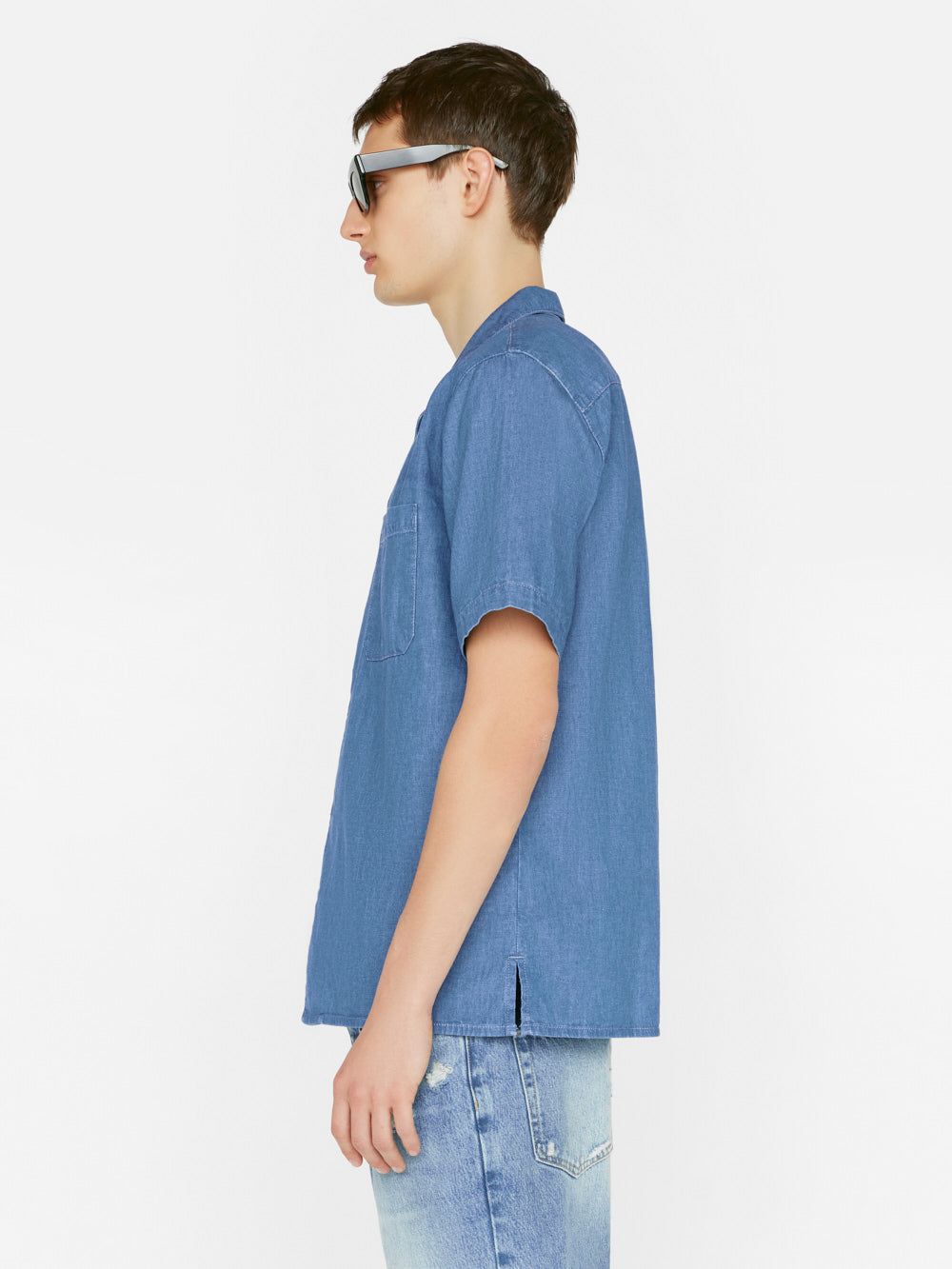 Chambray Camp Collar Shirt -- Salt Water sold by Frame Denim product image thumbnail 6