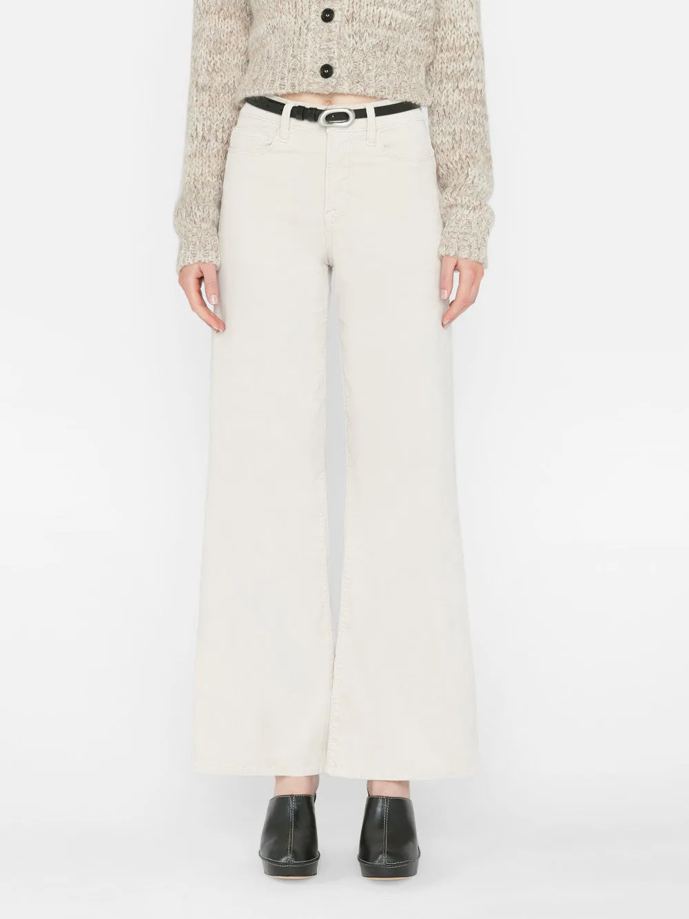 Le Slim Palazzo Corduroy -- Bone sold by Frame Denim product image thumbnail 2