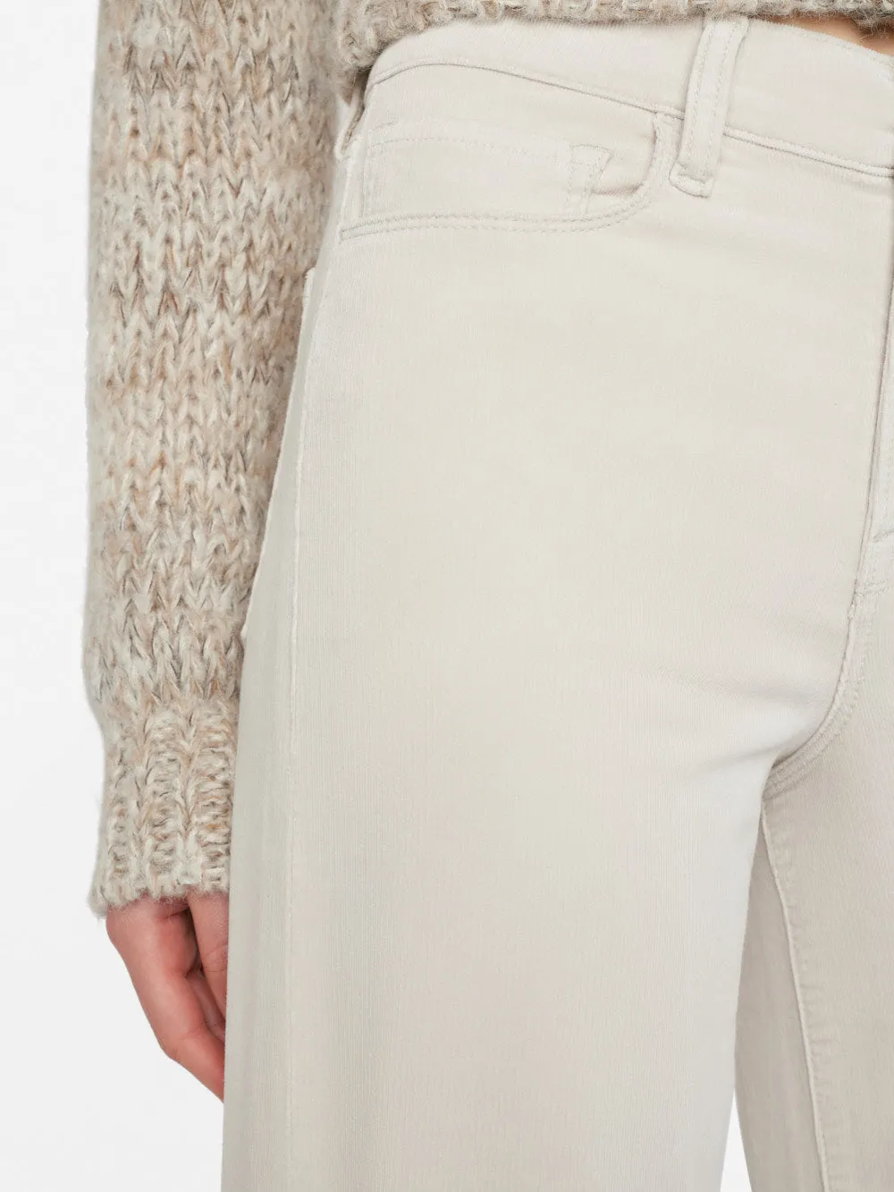 Le Slim Palazzo Corduroy -- Bone sold by Frame Denim product image thumbnail 5