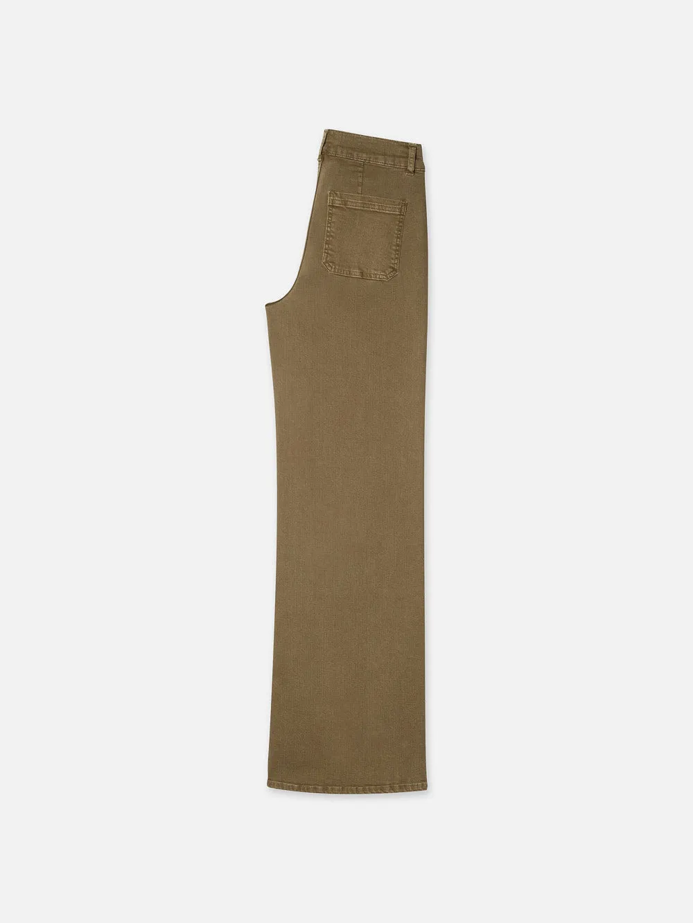 Le Slim Palazzo Bardot Pocket -- Khaki Green sold by Frame Denim product image thumbnail 4