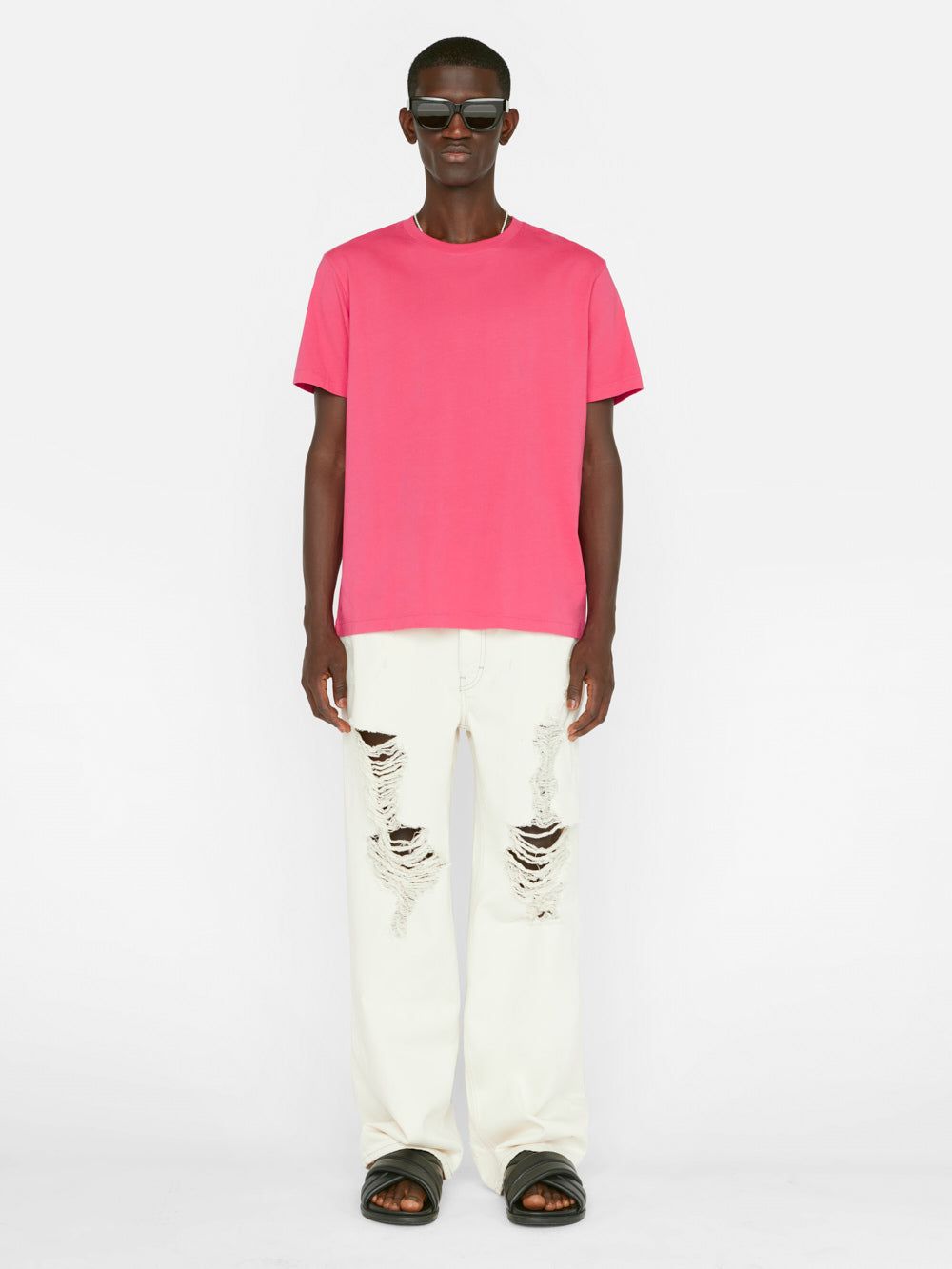 FRAME Logo Tee -- Pop Rose sold by Frame Denim product image thumbnail 2