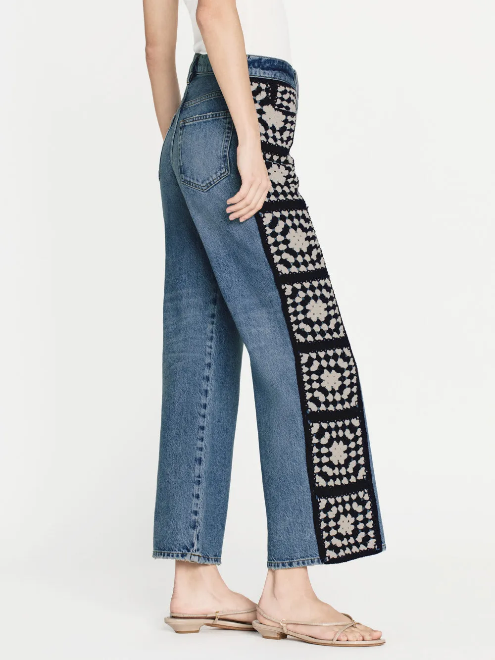 Le Jane Crop Crochet -- Baines Clean sold by Frame Denim product image thumbnail 5