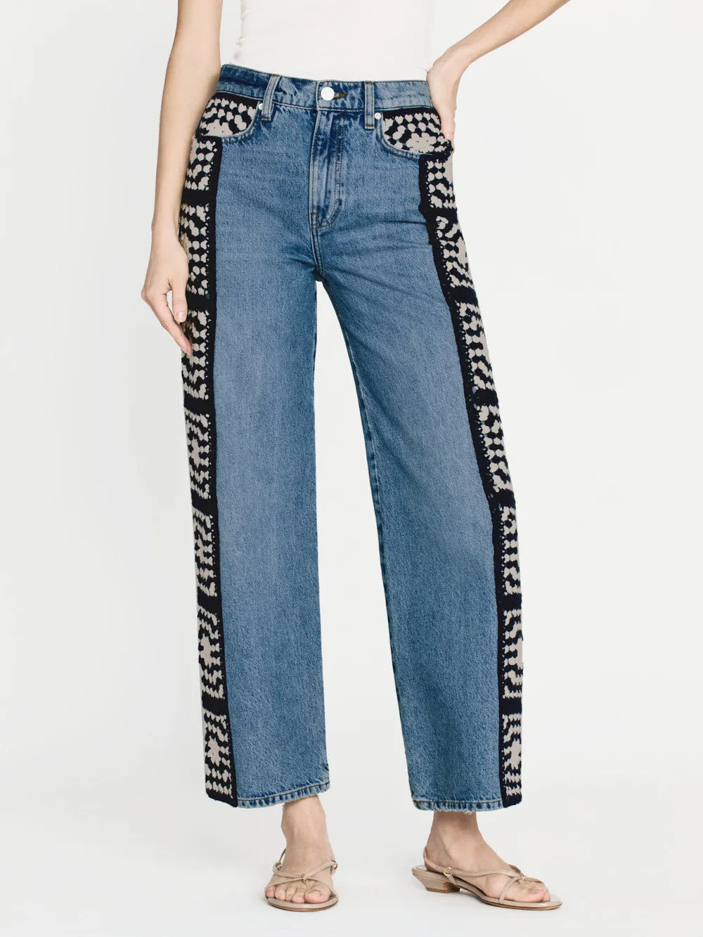 Le Jane Crop Crochet -- Baines Clean sold by Frame Denim product image thumbnail 3
