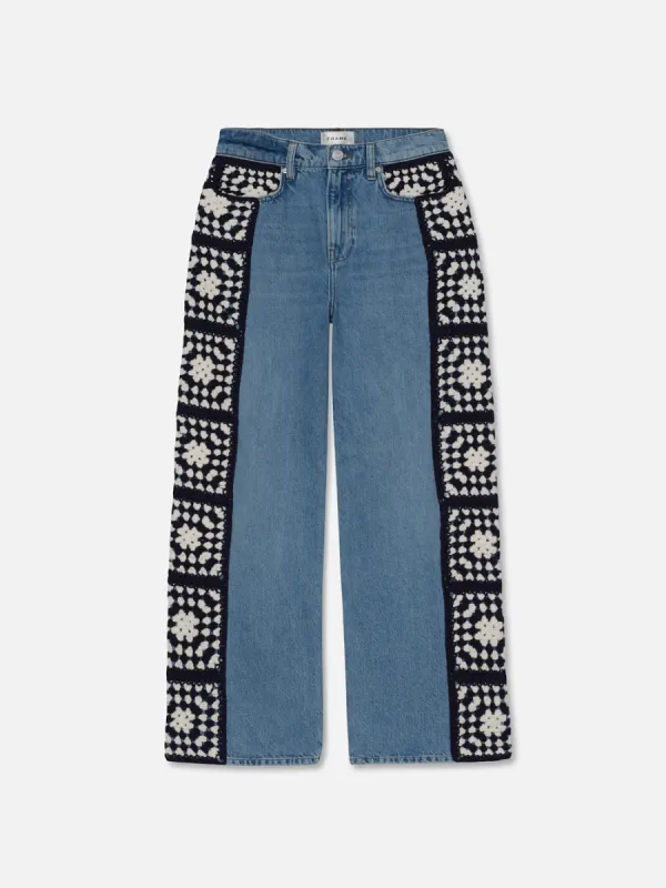 Le Jane Crop Crochet -- Baines Clean made by Frame Denim