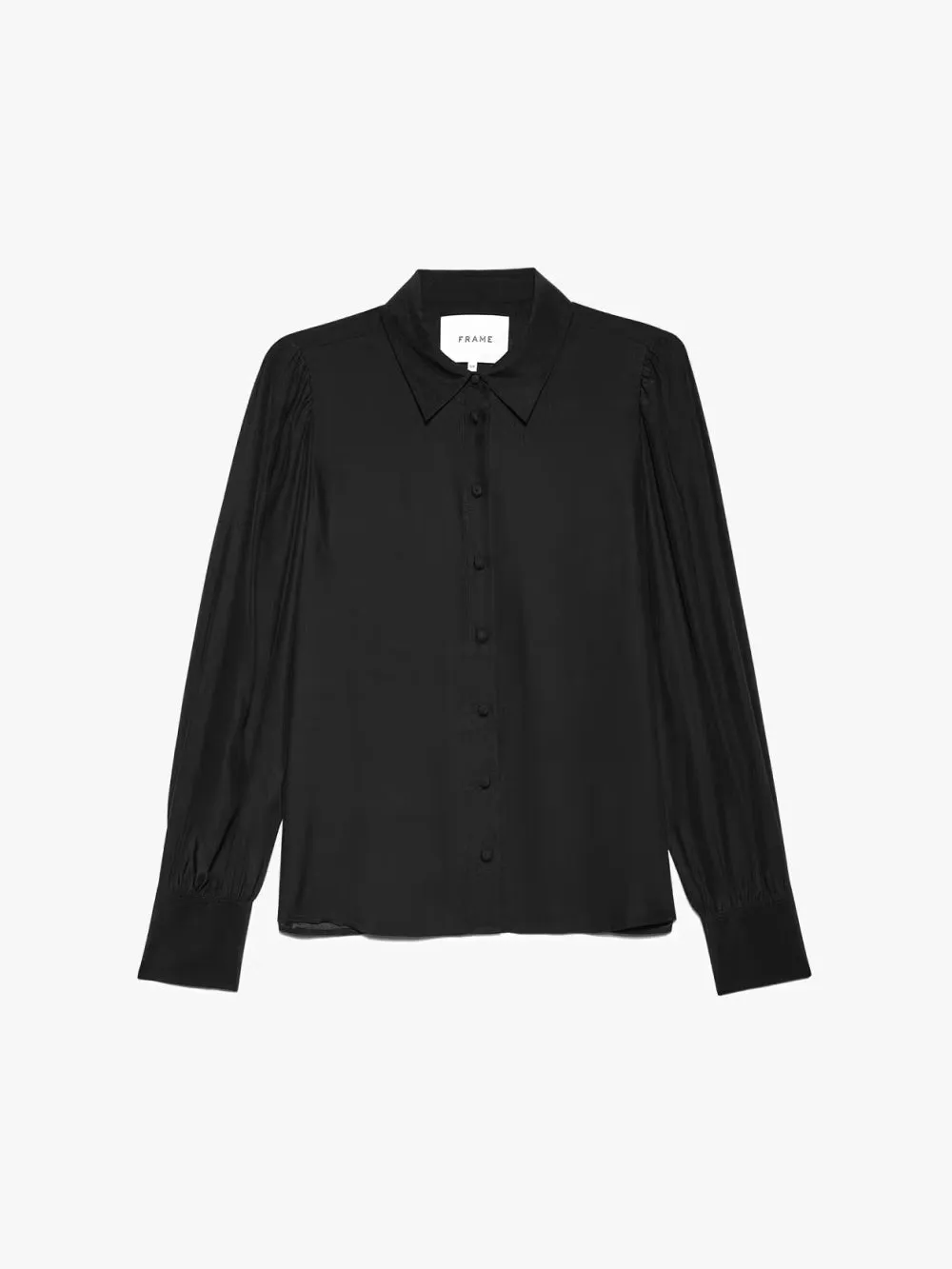 Victorian Button Up Blouse -- Noir sold by Frame Denim