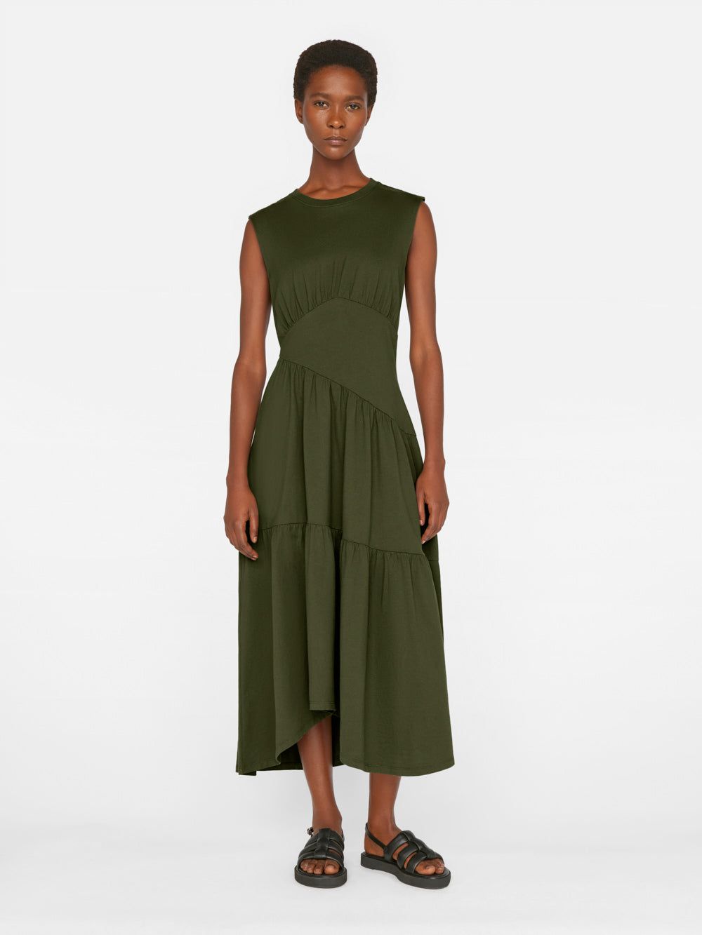 Gathered Seam Knit Dress -- Fatigue sold by Frame Denim product image thumbnail 2
