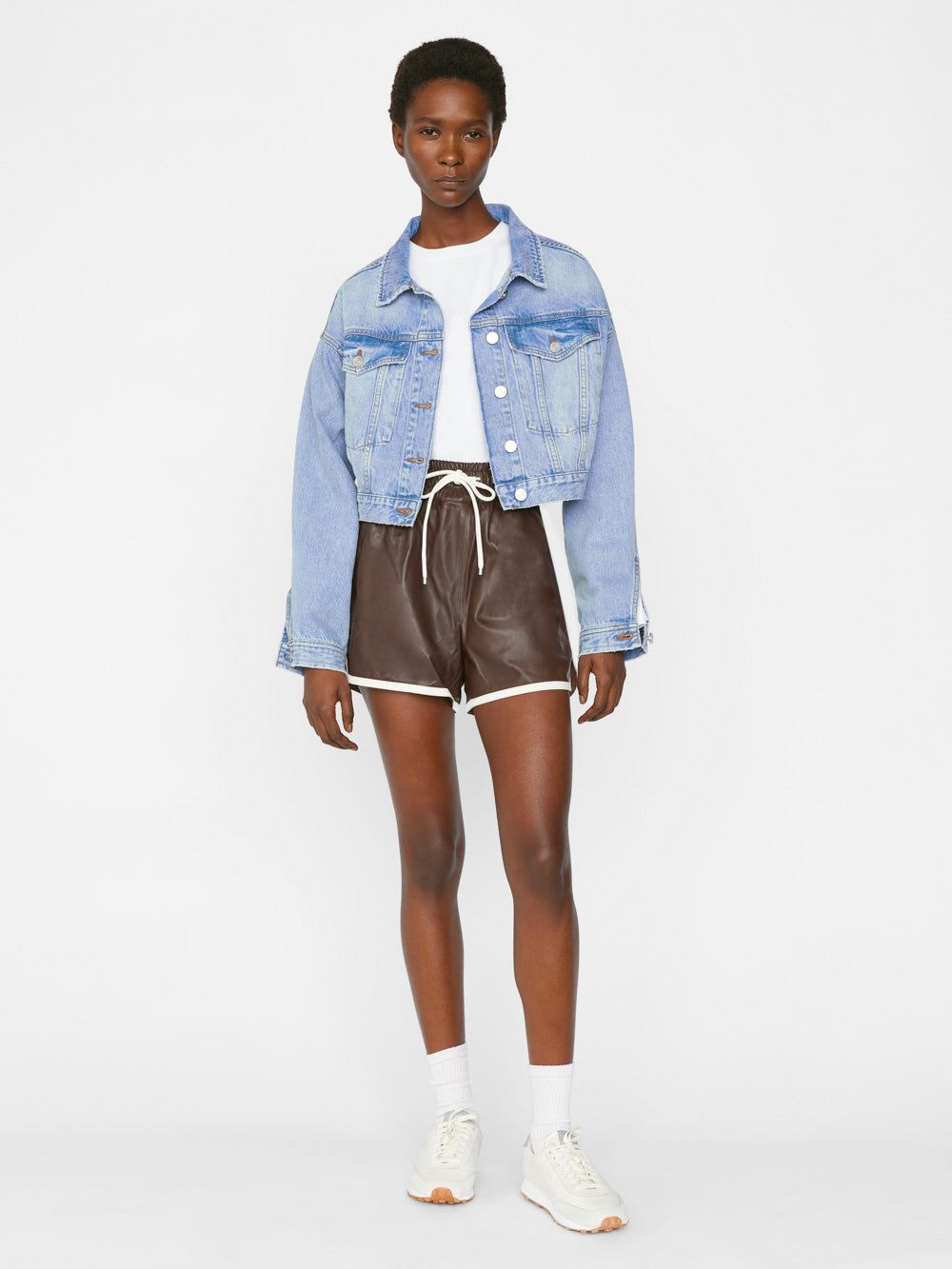 Crop Bell Sleeve Tee -- Blanc sold by Frame Denim product image thumbnail 2