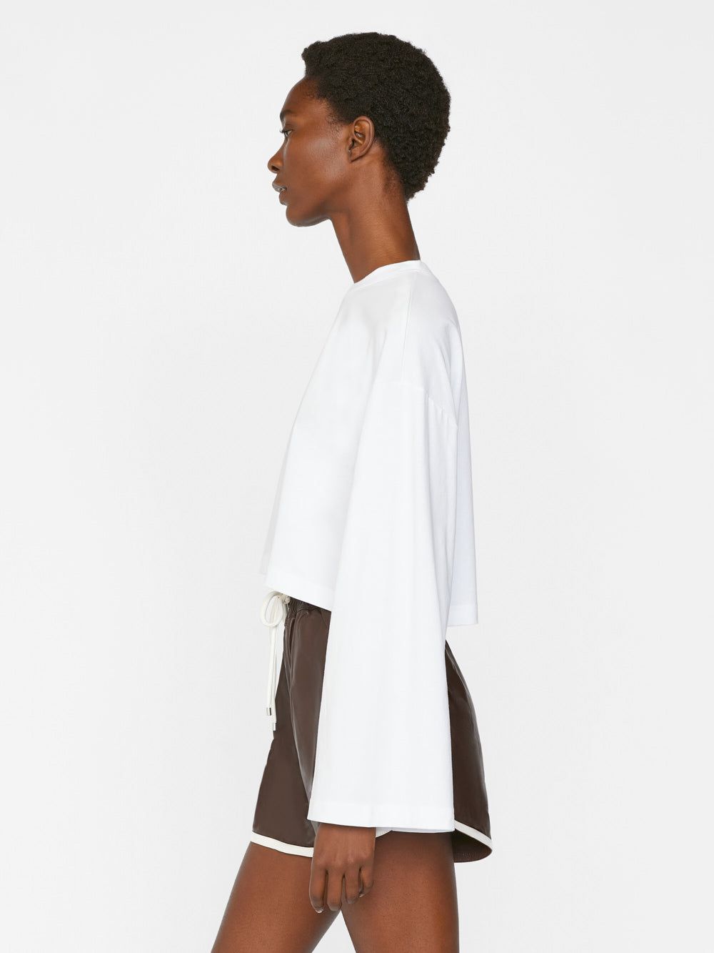 Crop Bell Sleeve Tee -- Blanc sold by Frame Denim product image thumbnail 4