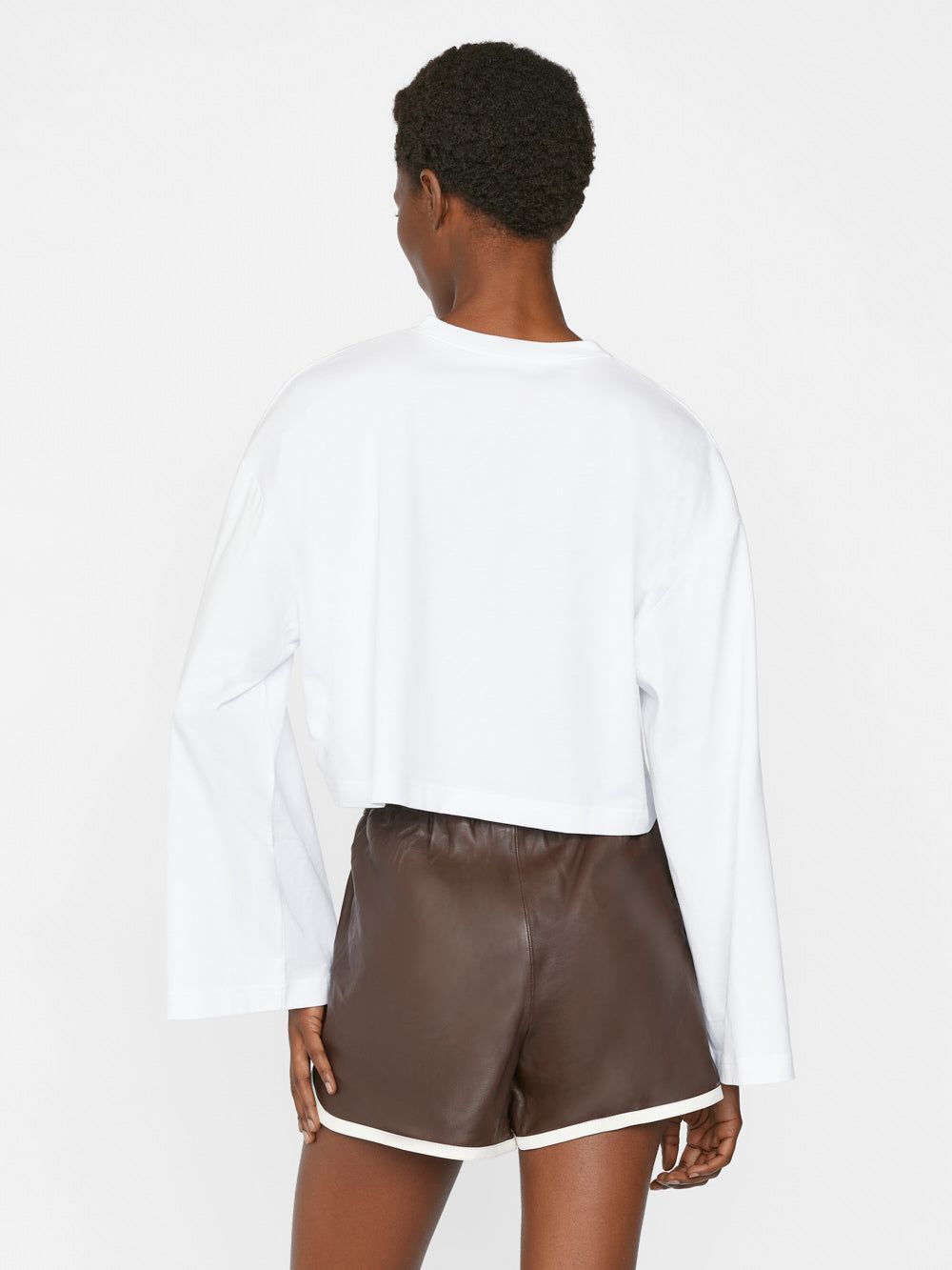 Crop Bell Sleeve Tee -- Blanc sold by Frame Denim product image thumbnail 5