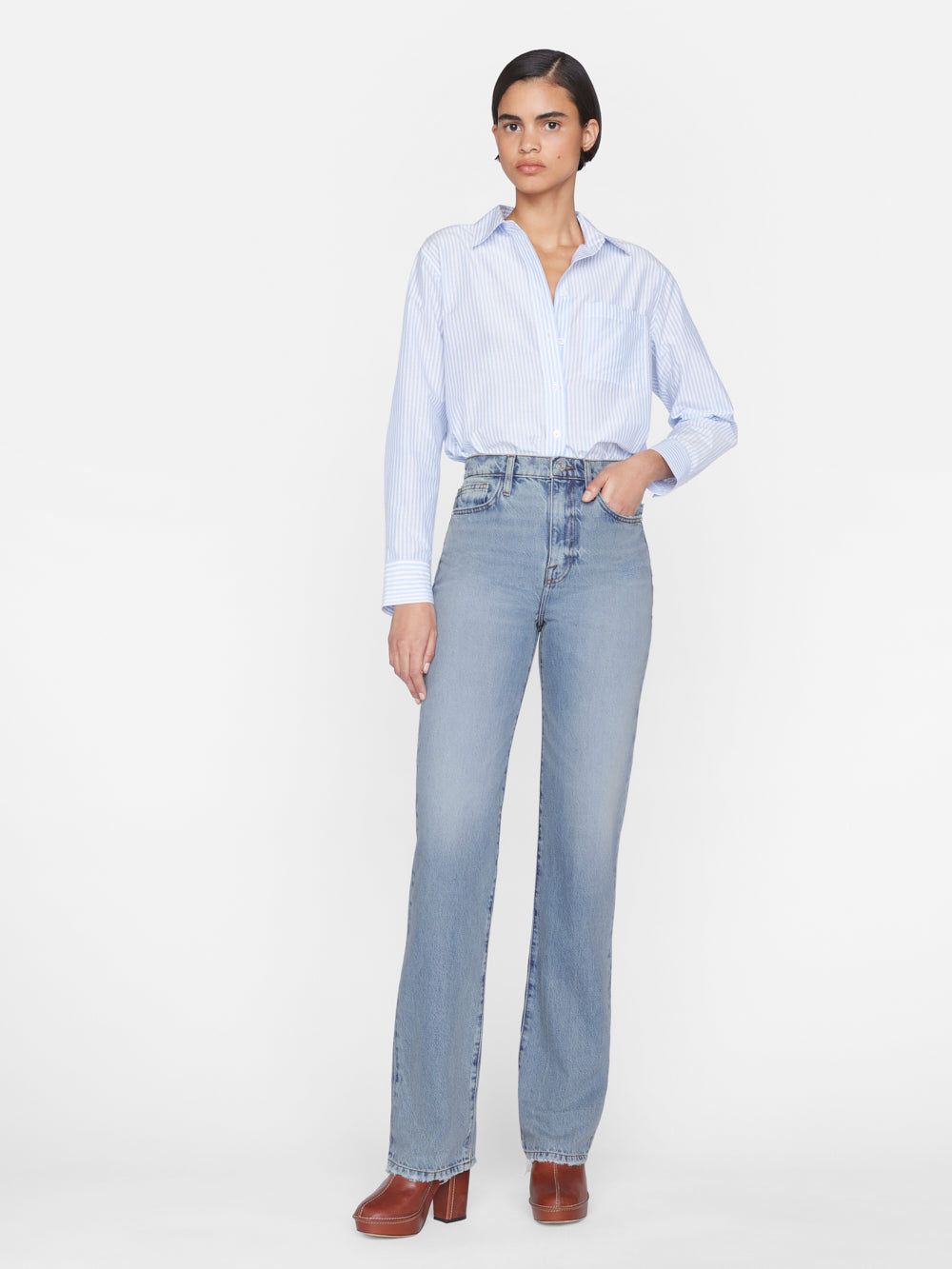 The Classic Pocket Shirt -- Chambray Multi sold by Frame Denim product image thumbnail 3