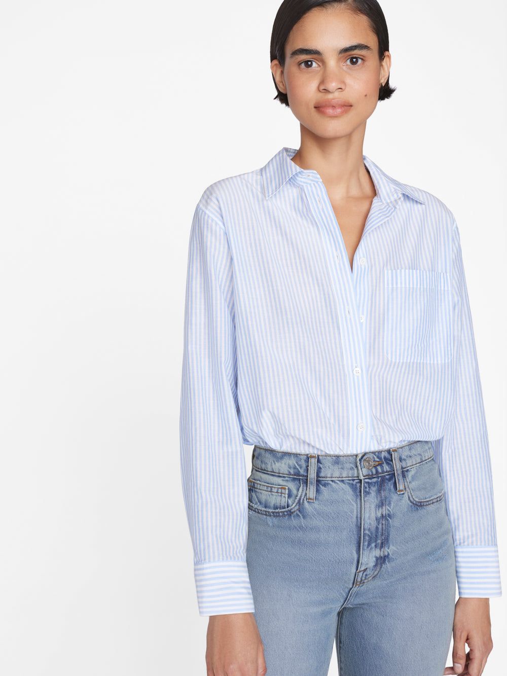 The Classic Pocket Shirt -- Chambray Multi sold by Frame Denim product image thumbnail 2