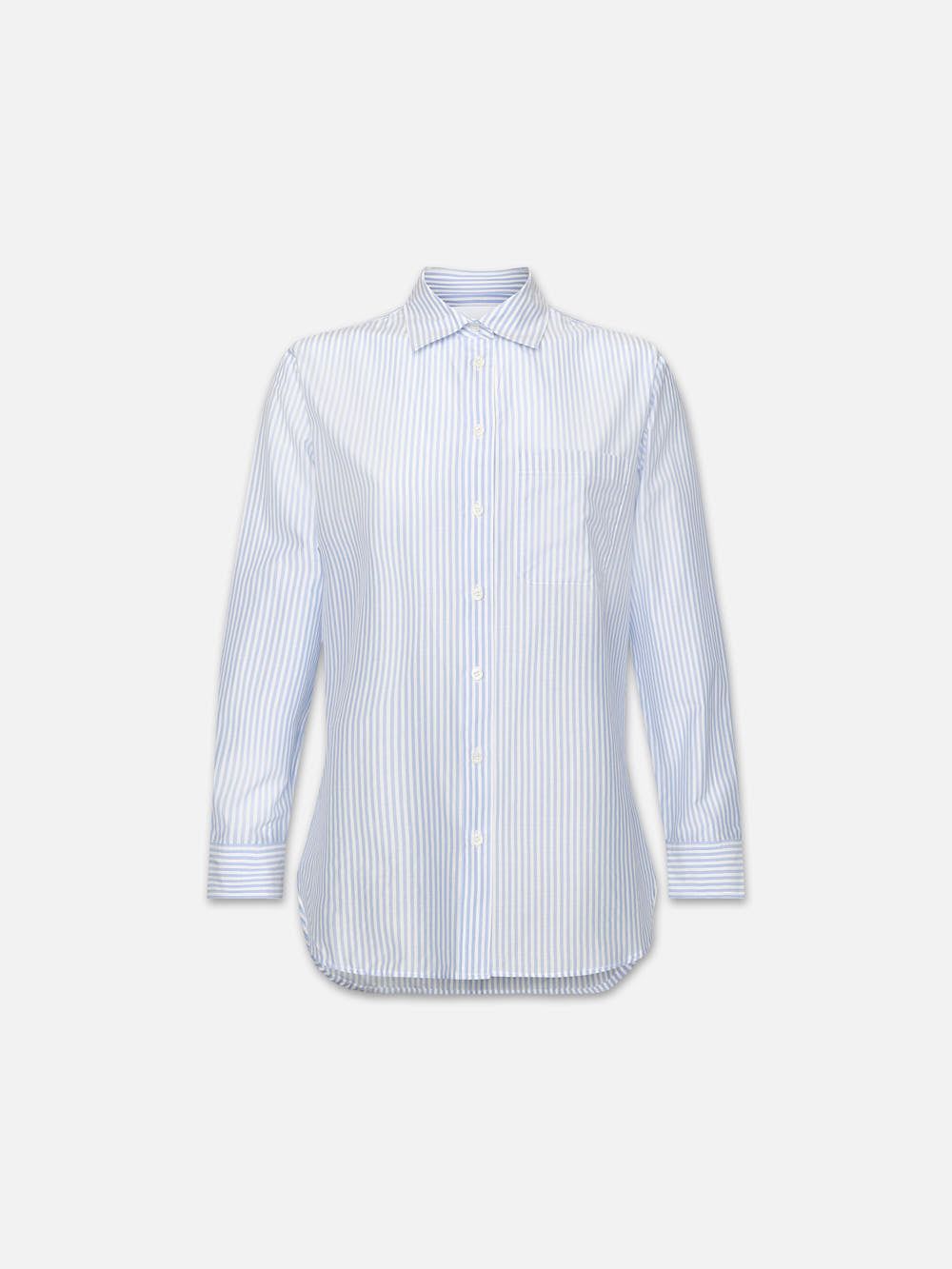 The Classic Pocket Shirt -- Chambray Multi sold by Frame Denim