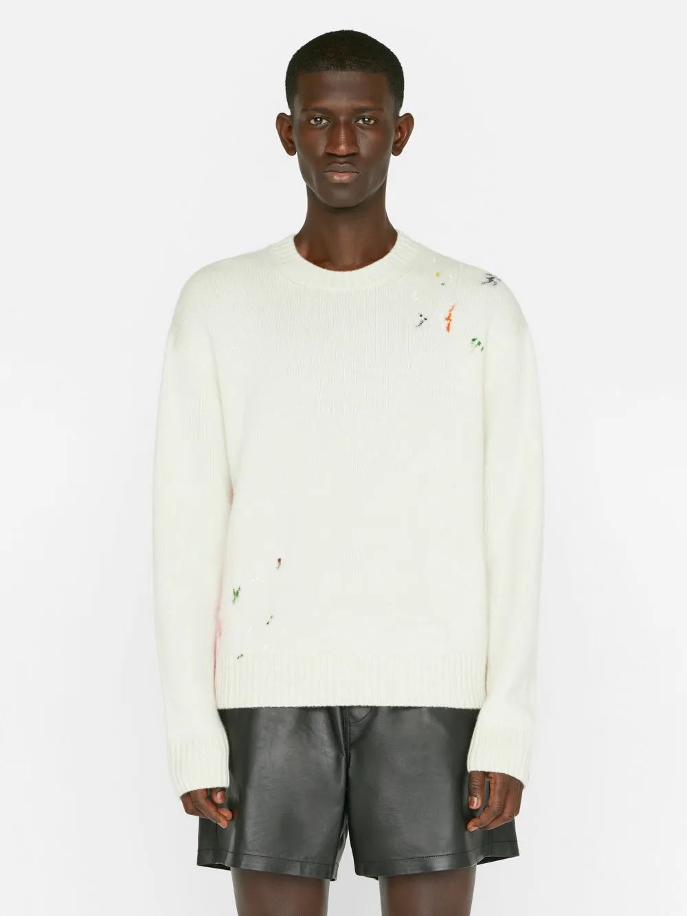 Color Spray Sweater -- Off White Multi sold by Frame Denim product image thumbnail 3