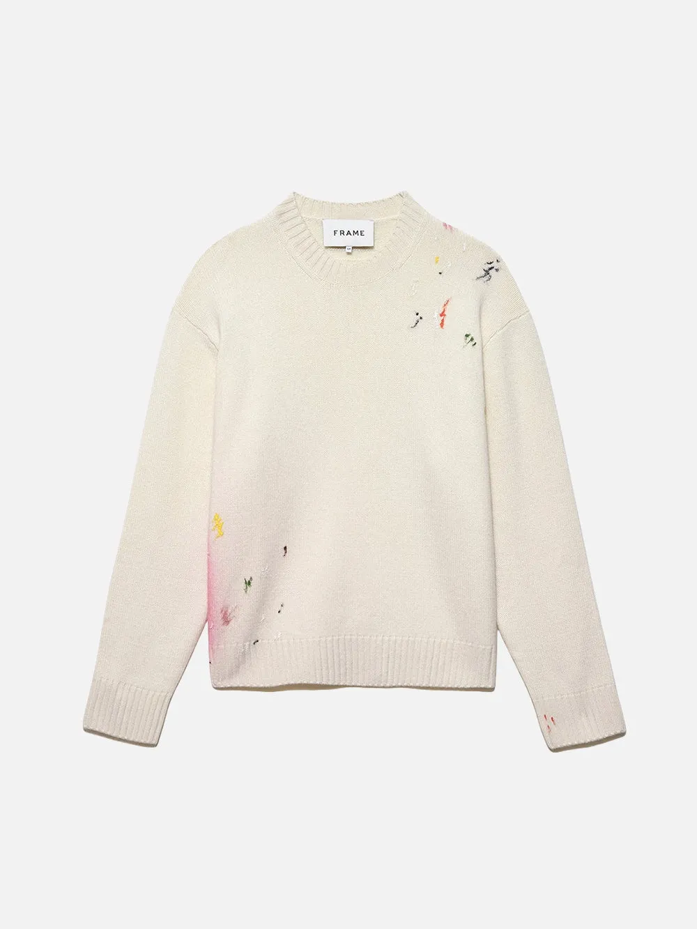 Color Spray Sweater -- Off White Multi sold by Frame Denim