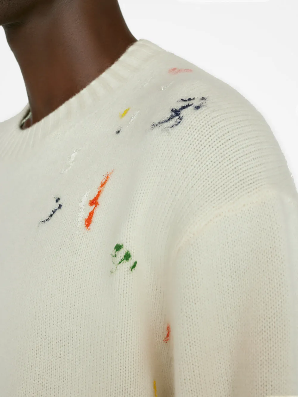 Color Spray Sweater -- Off White Multi sold by Frame Denim product image thumbnail 4