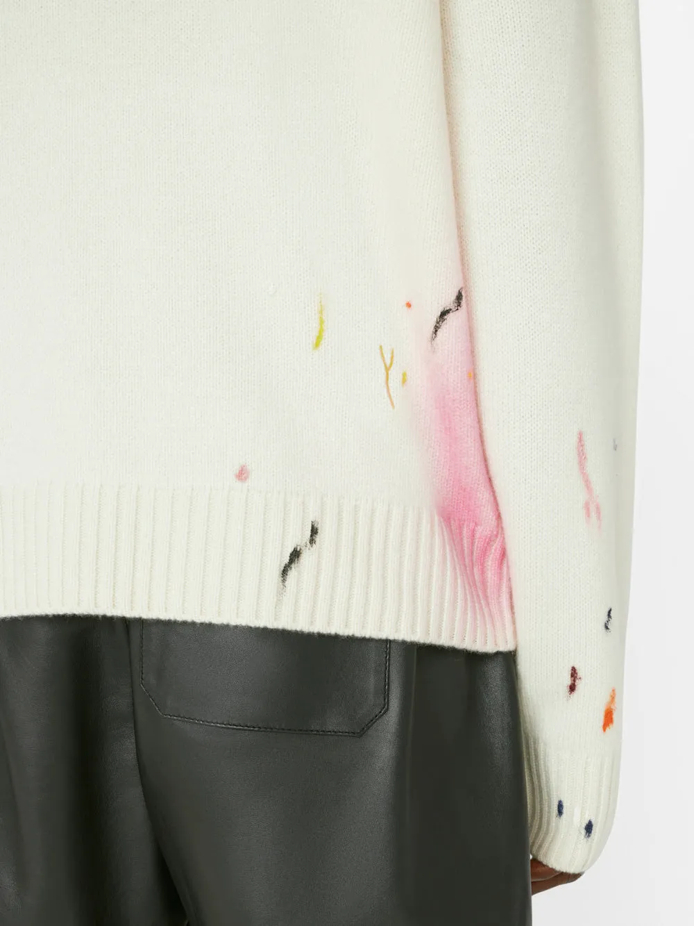 Color Spray Sweater -- Off White Multi sold by Frame Denim product image thumbnail 5