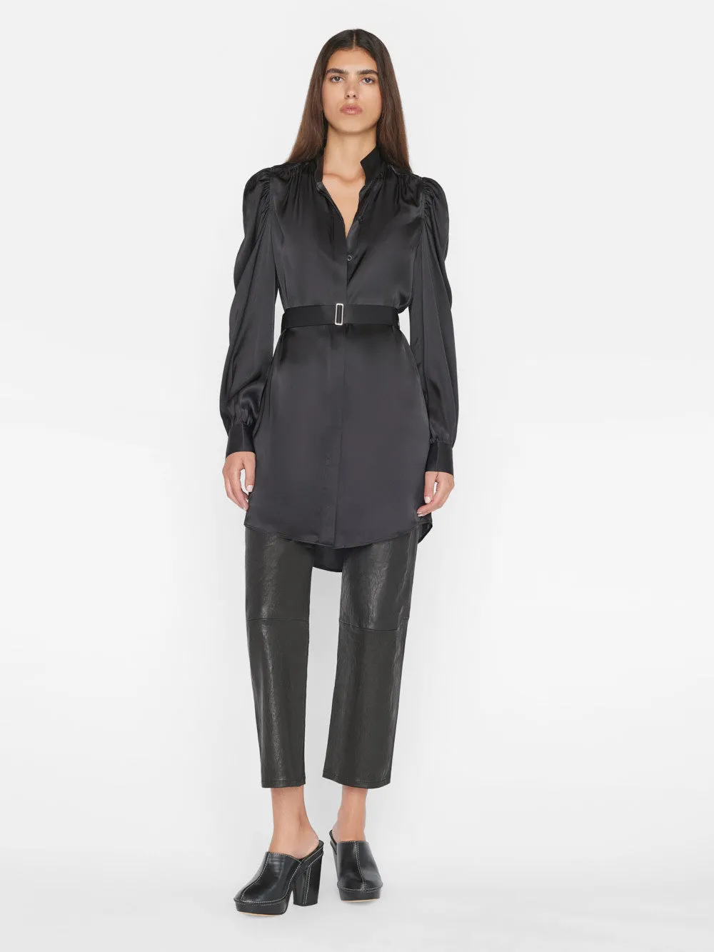 Gillian Long Sleeve Mini Dress -- Noir sold by Frame Denim product image thumbnail 2