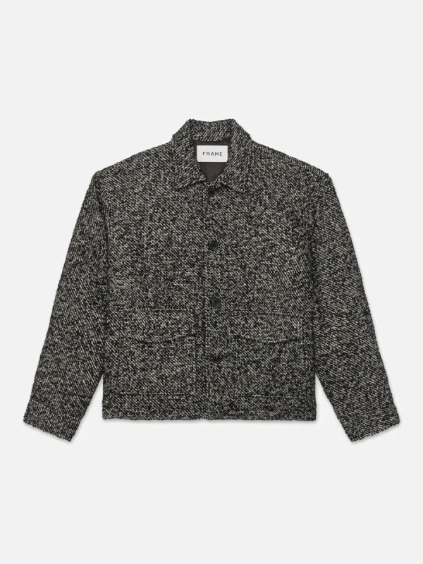 Tweed Trucker Jacket -- Grey sold by Frame Denim